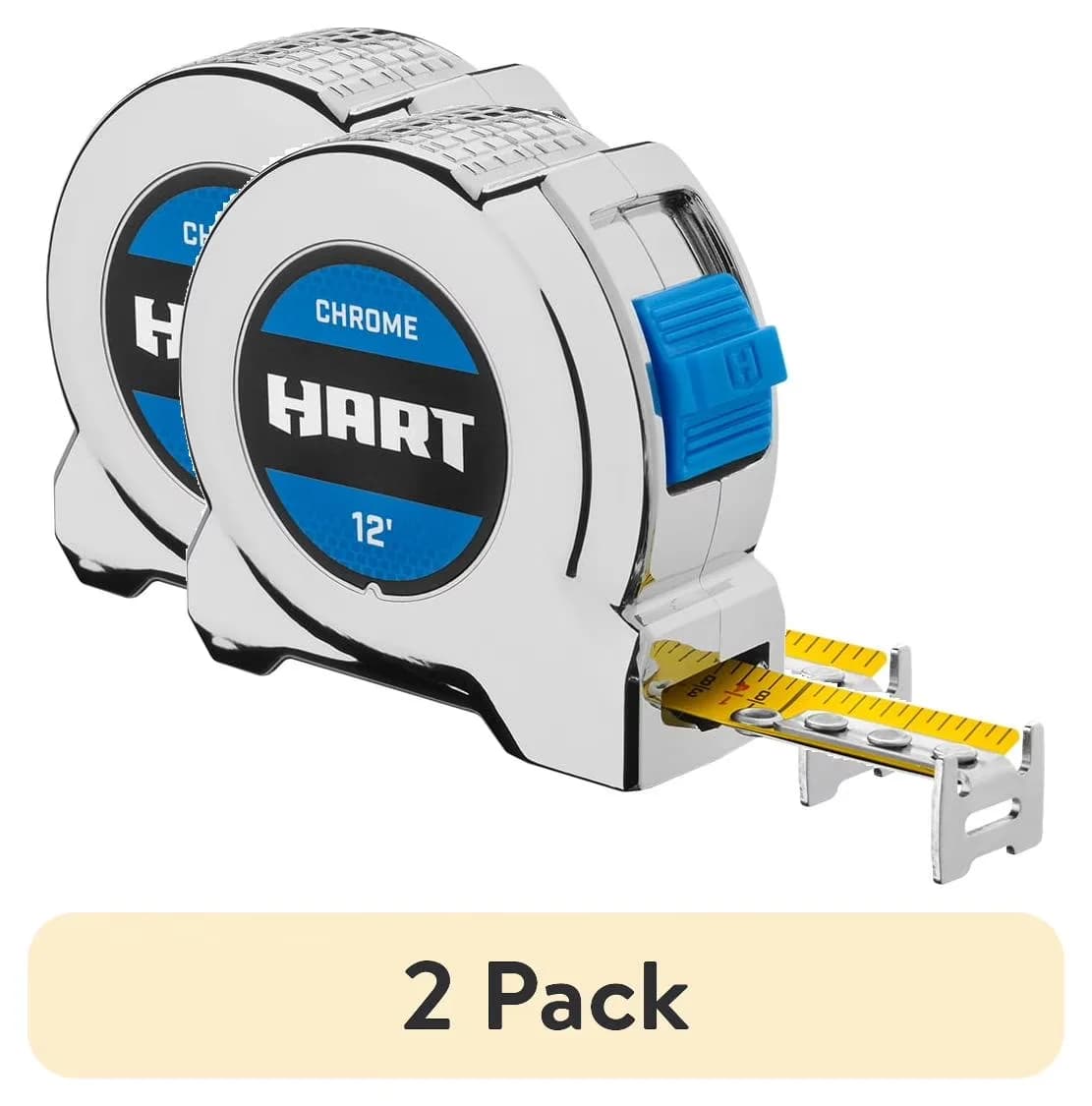 Classic Measuring Layout with Durable, Includes: (1) 12' Chrome Measuring Tape - Silver Chrome Model F4AC00