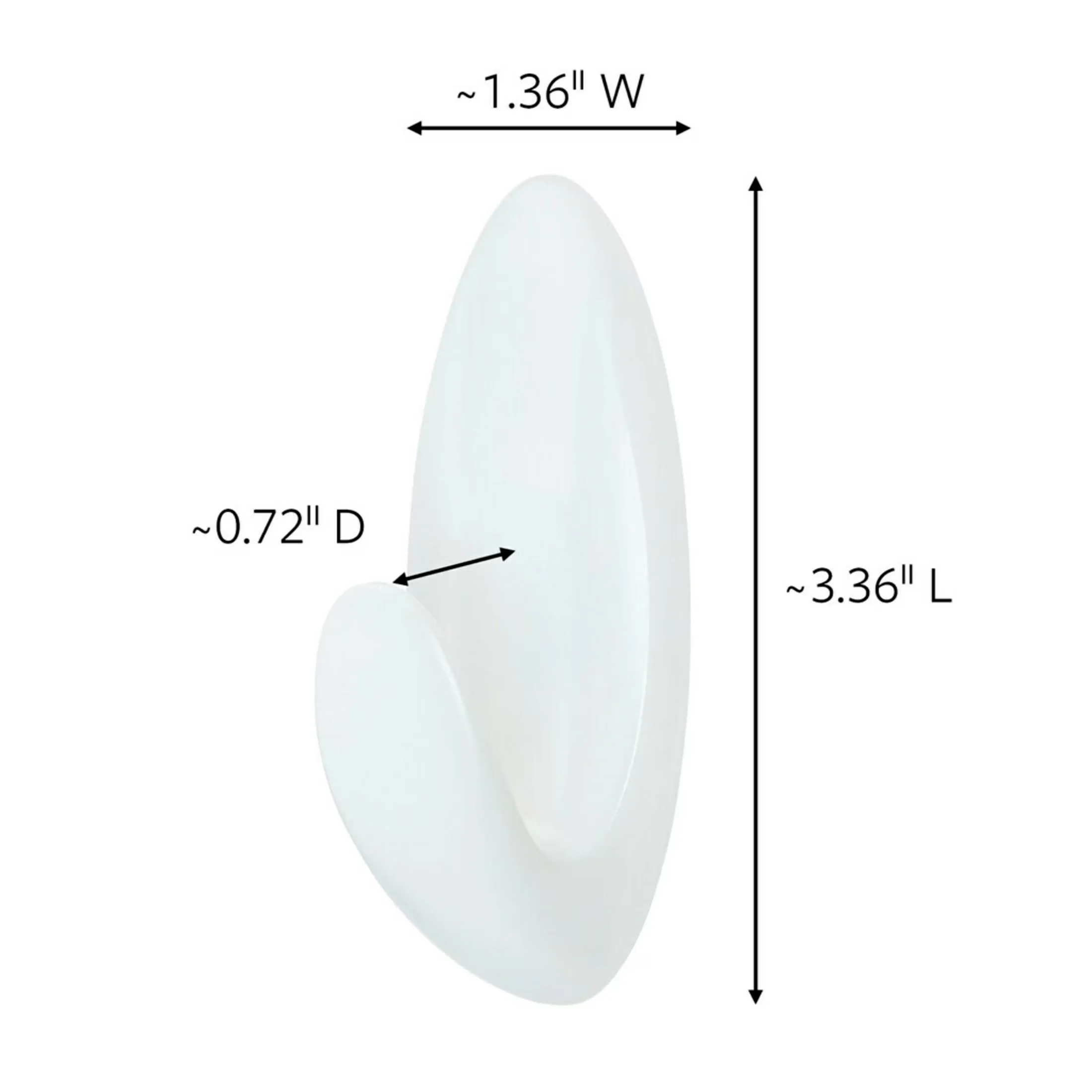 Quality Damage-Free Hanging with Easy Installation, Rust Resistant, 6 Wall Hooks - Plastic M Model 5075B9