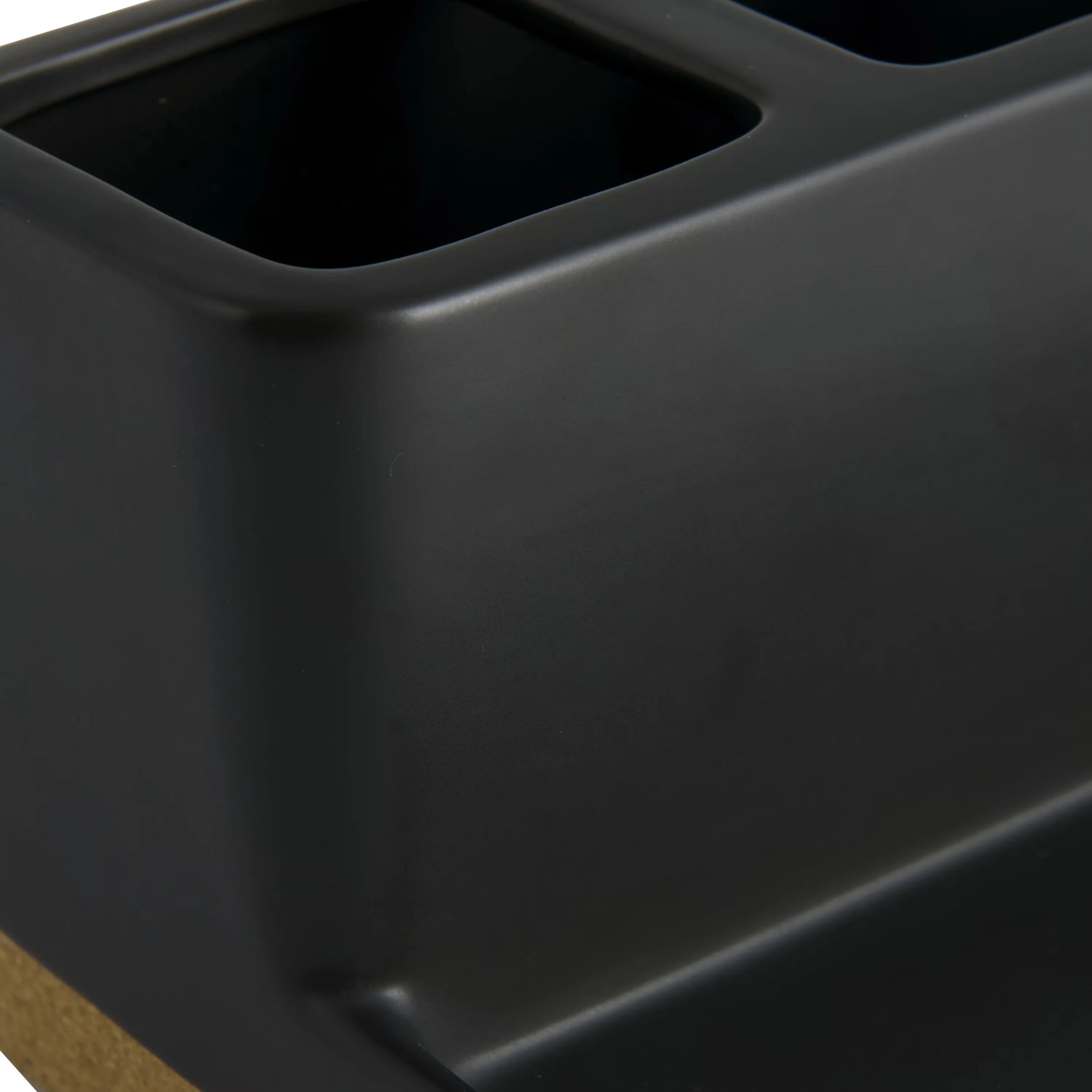 Bathroom Renovation Premium with Divided, Dimensions: 5.80" x 8.00" x 4.10" - Black 100% Ceramic Model C468CE