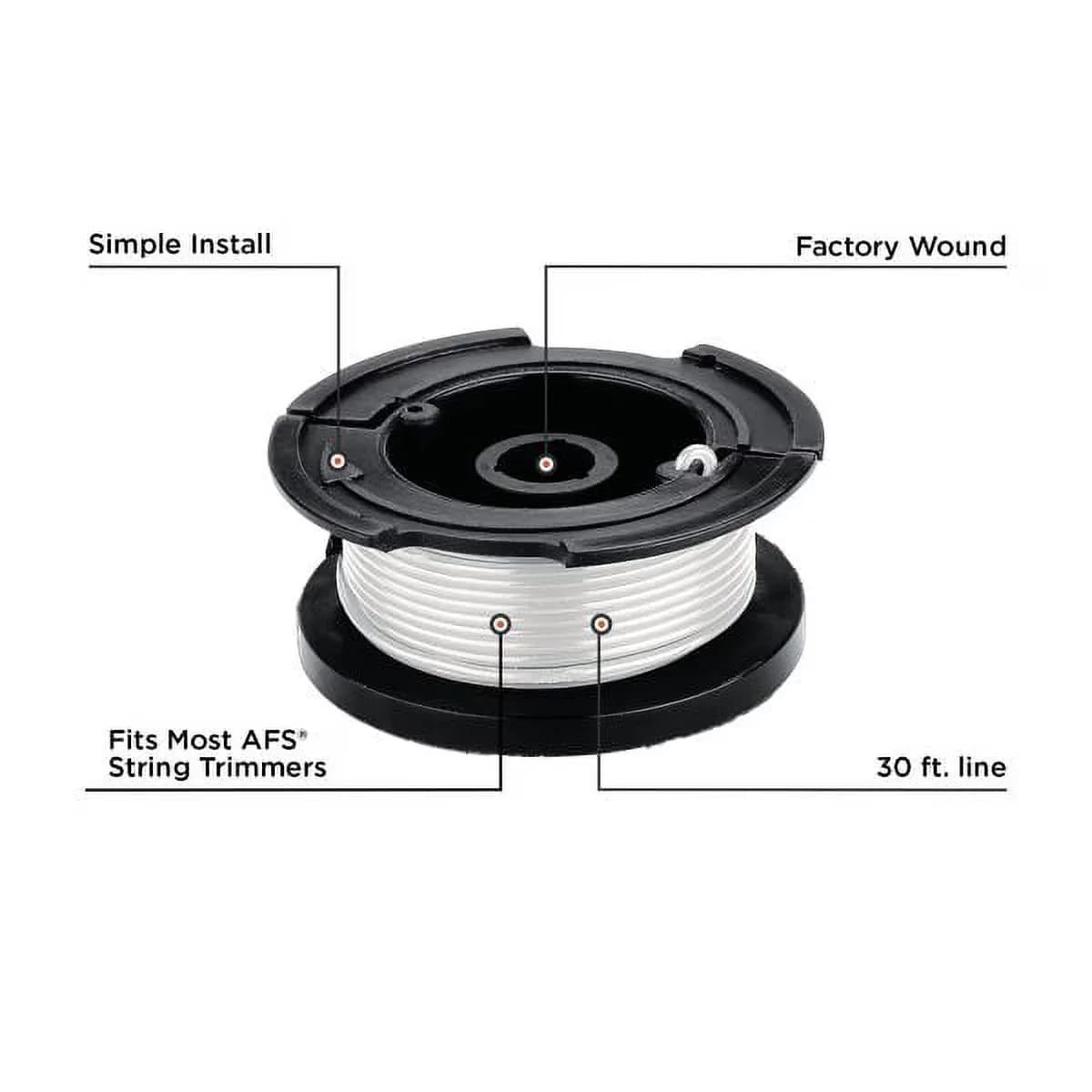 Compact Replacement Parts Accessory with 30FT 0.065IN Line String Trimmer - White Model E18827