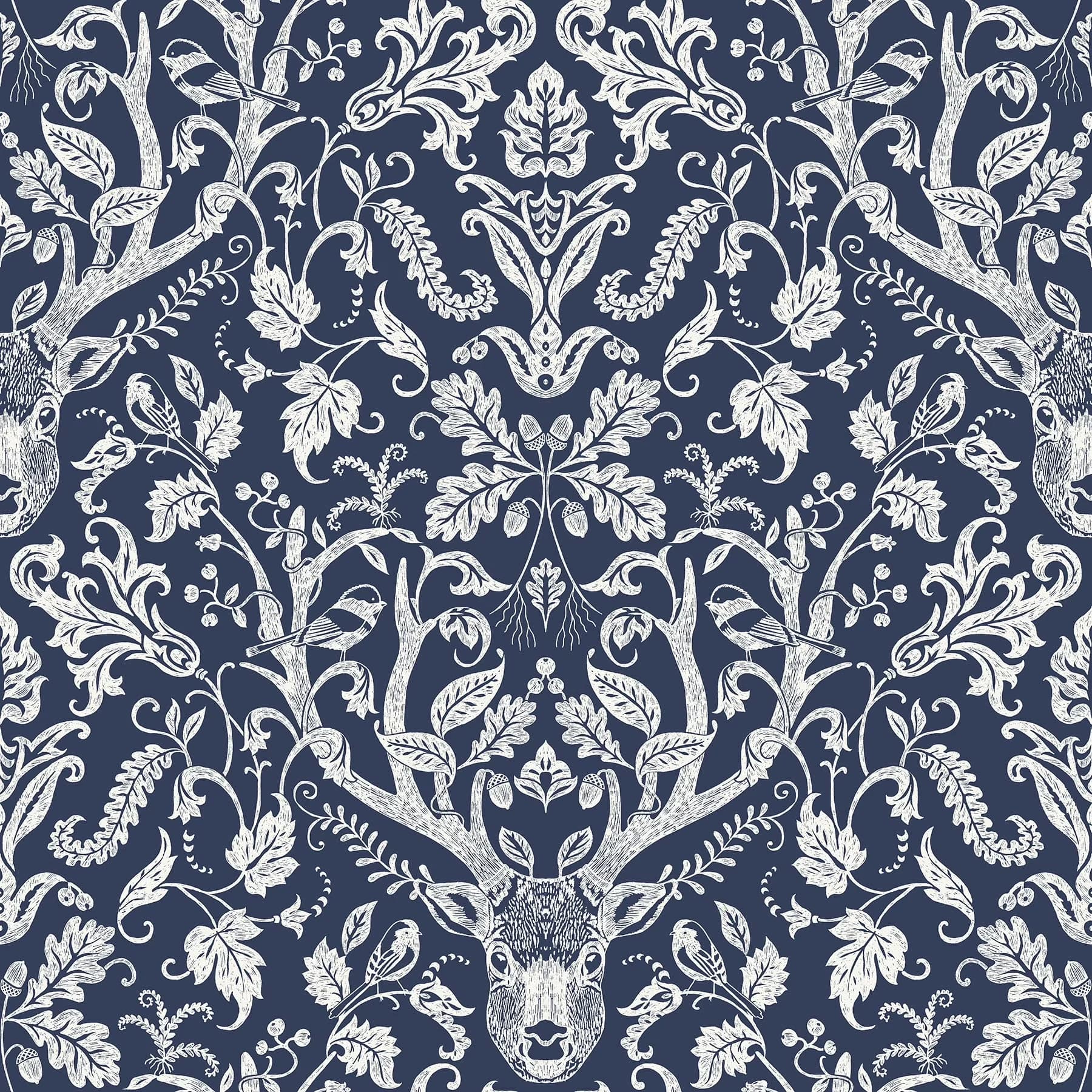 Wallpaper Essential with Removable, 30.75 sq. ft, 216-in by 20.5-in - Blue Vinyl Model C61D33