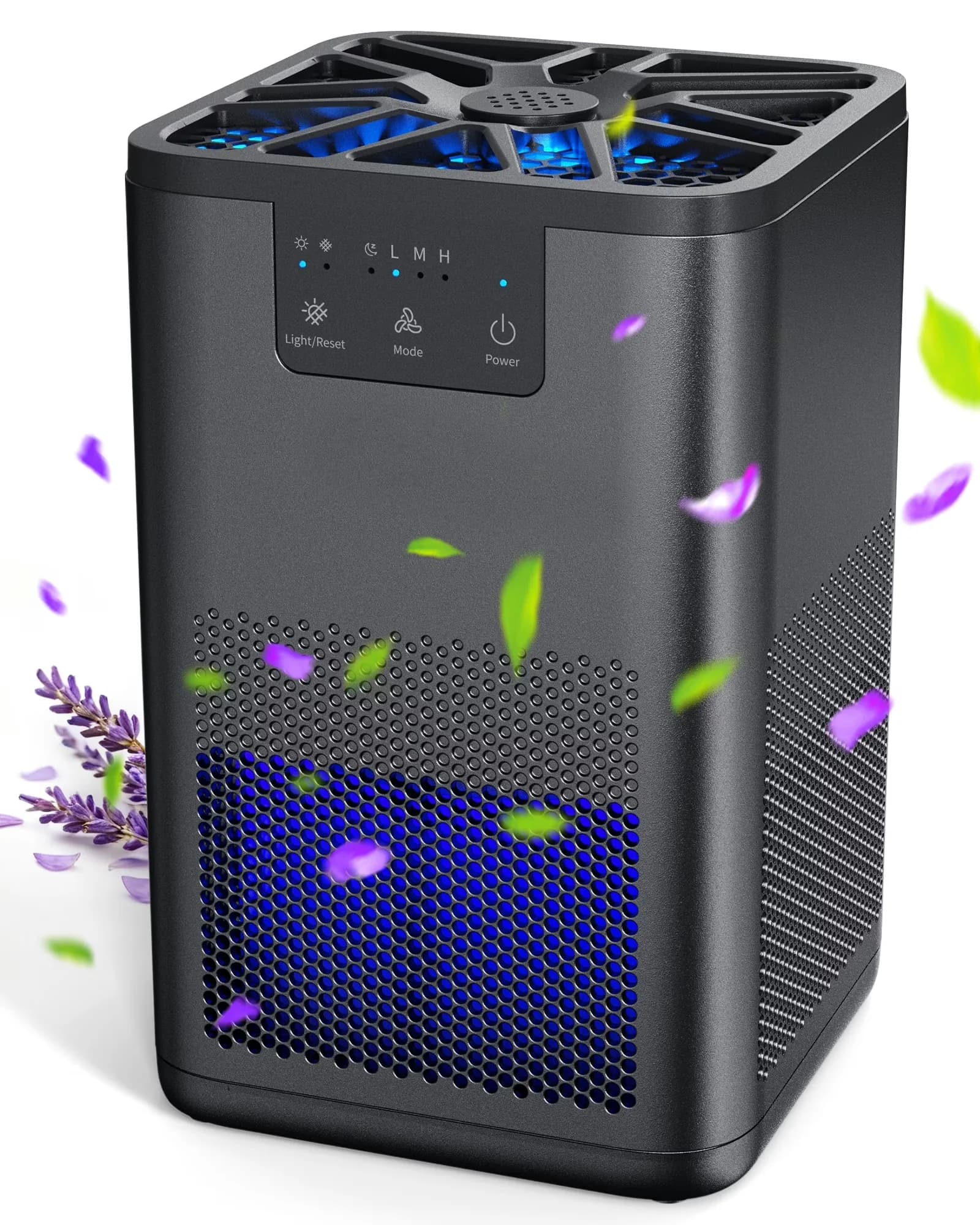 Stylish Air Purifier with Model: JH06A, Color:Black, Voltage: US / CA: 120V-60Hz - Black for Bedroom Model F4FEE3