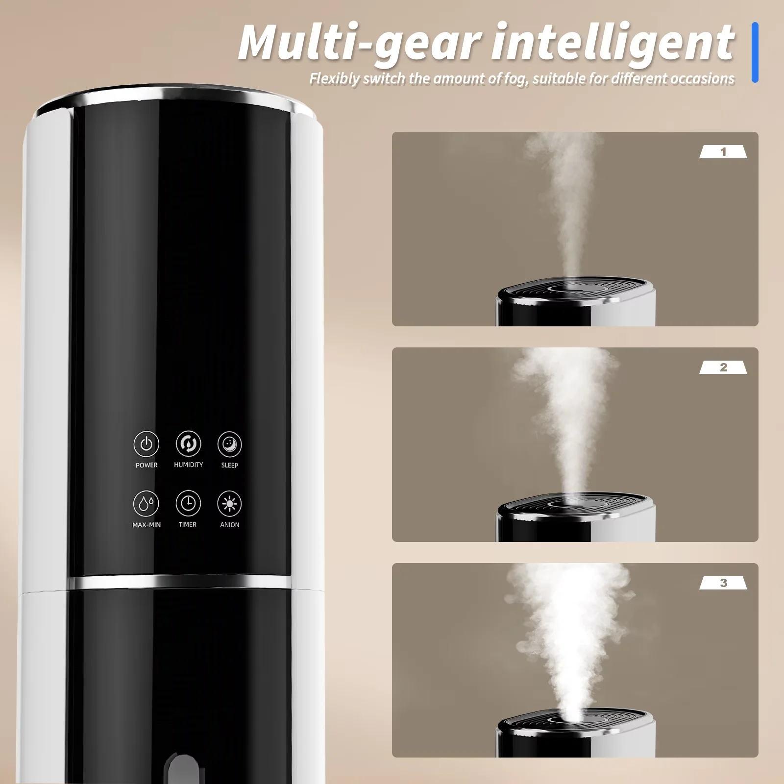 Humidifier Professional with Oil Diffuser, Remote Controlled, Timer - White for Home, Bedroom Model ED8B38