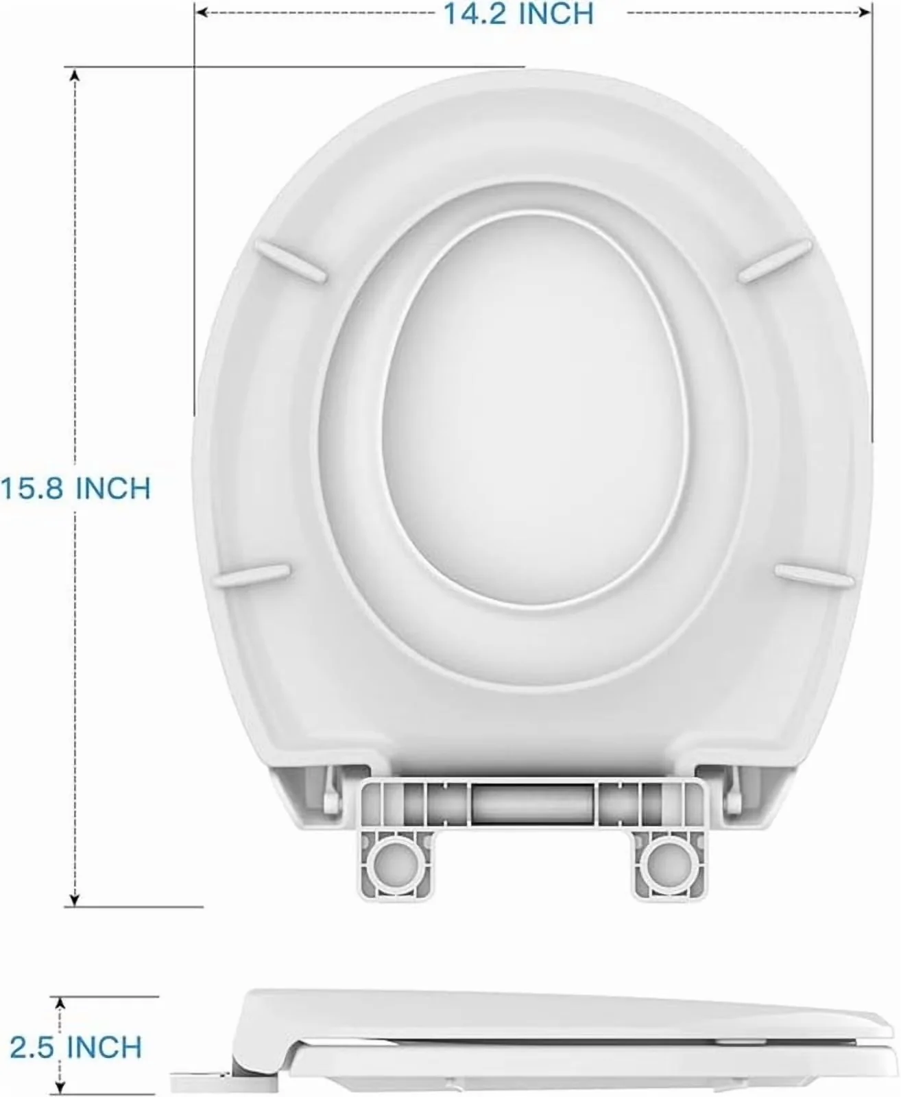 Modern Toilet Seats And Lid with Toddler Potty Training Seat Built-In, Safe PP Material - Bb Brown Model EC4E8A