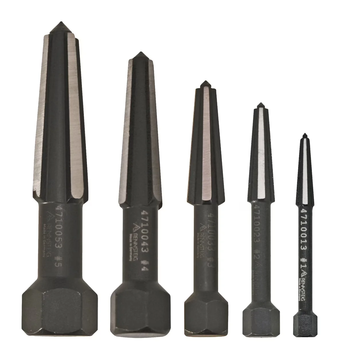 Innovative Pro Tool with Precision, 5 Pc. Screw Extractor Double Edged Set - Black Model 7234A9