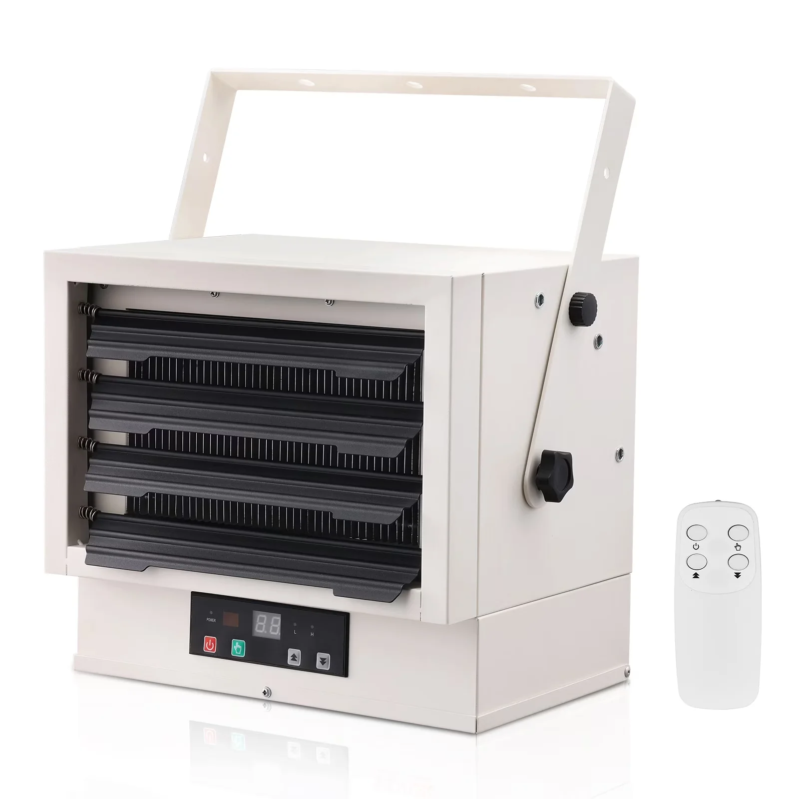 Professional Portable And Electric Space Heater with 5000W, Remote Ceiling/Wall Mount, 5000-Watt Digital - White Model 6FA47E
