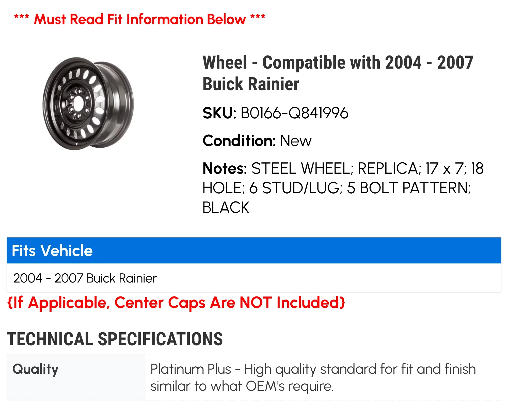 Wheels And Rim Durable with Wheel, 2004 2005 2006 2007, 2007 Buick Rainier 2005 2006 - Model D2EEED