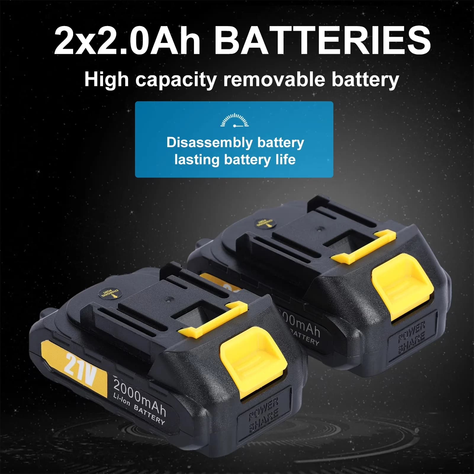 Essential Pole Saw with Battery, Telescoping, 2-in-1 Cordless - Yellow Model ED54D7