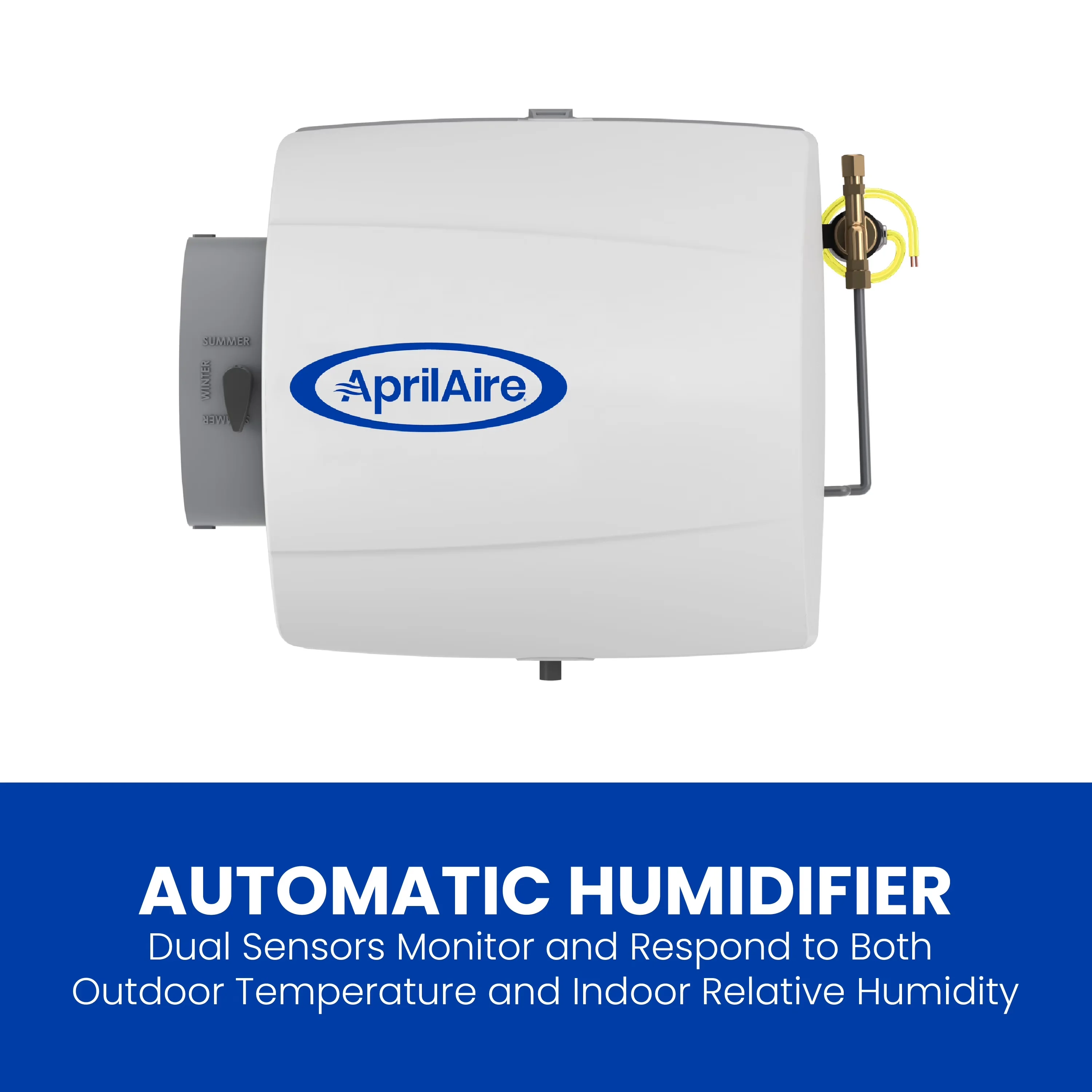 Innovative Humidifier with Automatic Moisture Control, Automatic, Large Capacity Water Saver Furnace - Gray Model FAD95D