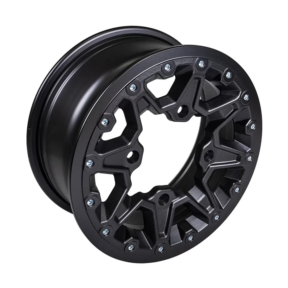 Essential Wheels And Rim with Easy Diy, Choice of beadlock color (not included)., Black with clear coat aluminum rim. - Aluminum Black Model 38E12C