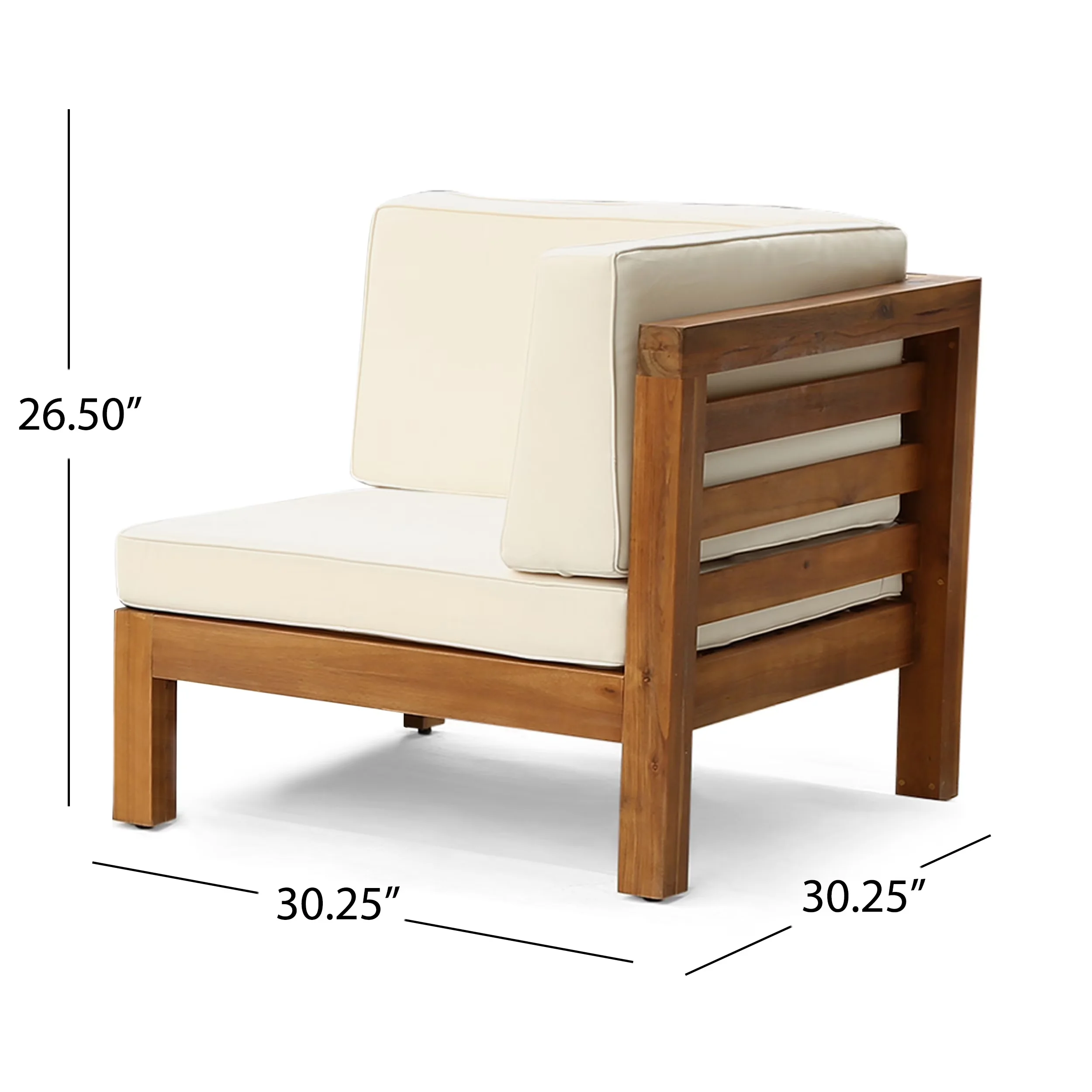 Stylish Patio Dining Set with Material: Acacia Wood, Finish: Teak, Fabric Composition: 100% Polyester - Acacia, Wood, Fabric,... Model 37A11D