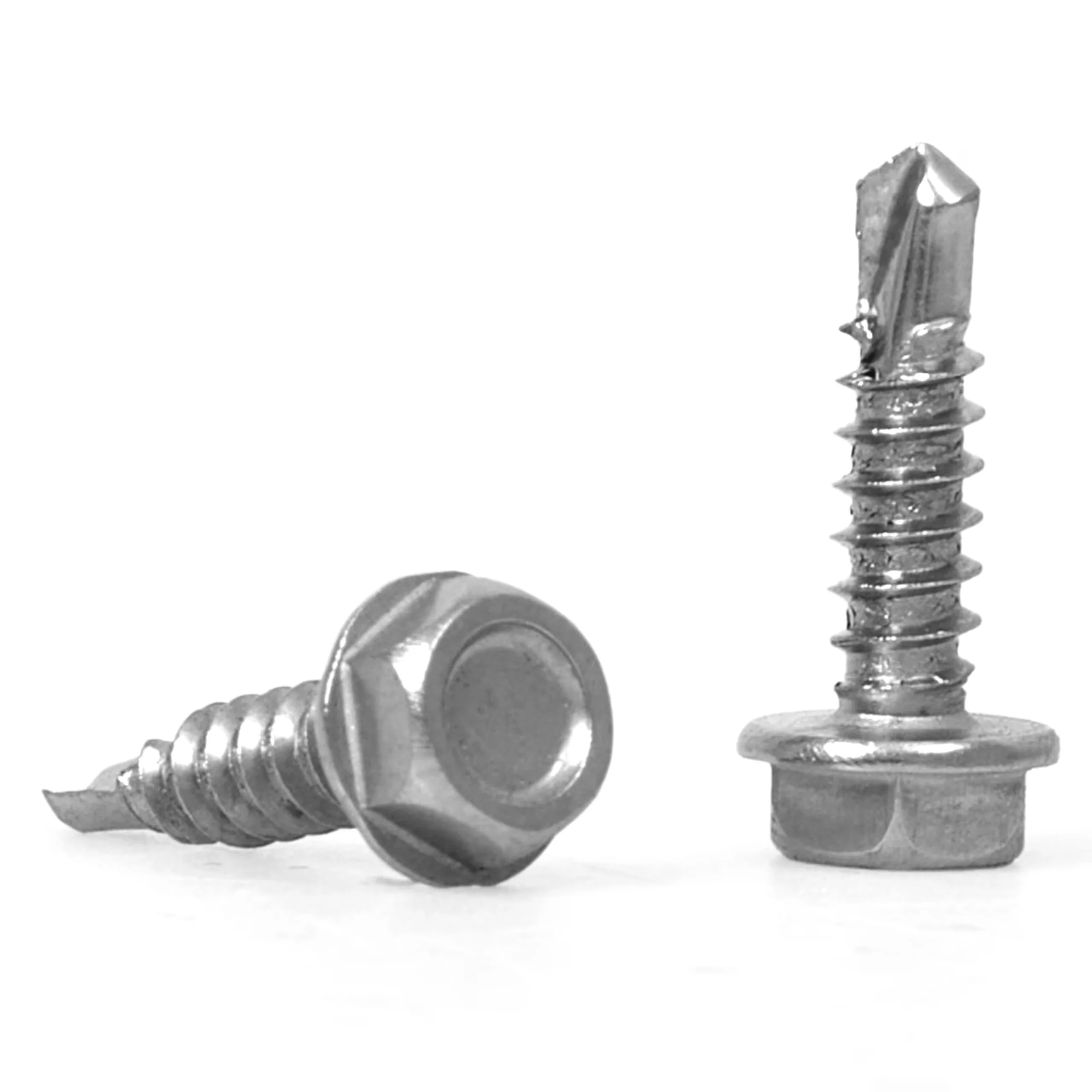 Fastener Premium with Rust Resistant, #8 x 1/2-Inch Stainless Steel TEK Screws, Pack of 100 Self Tapping Screws - Silver Stainless... Model D6EC61