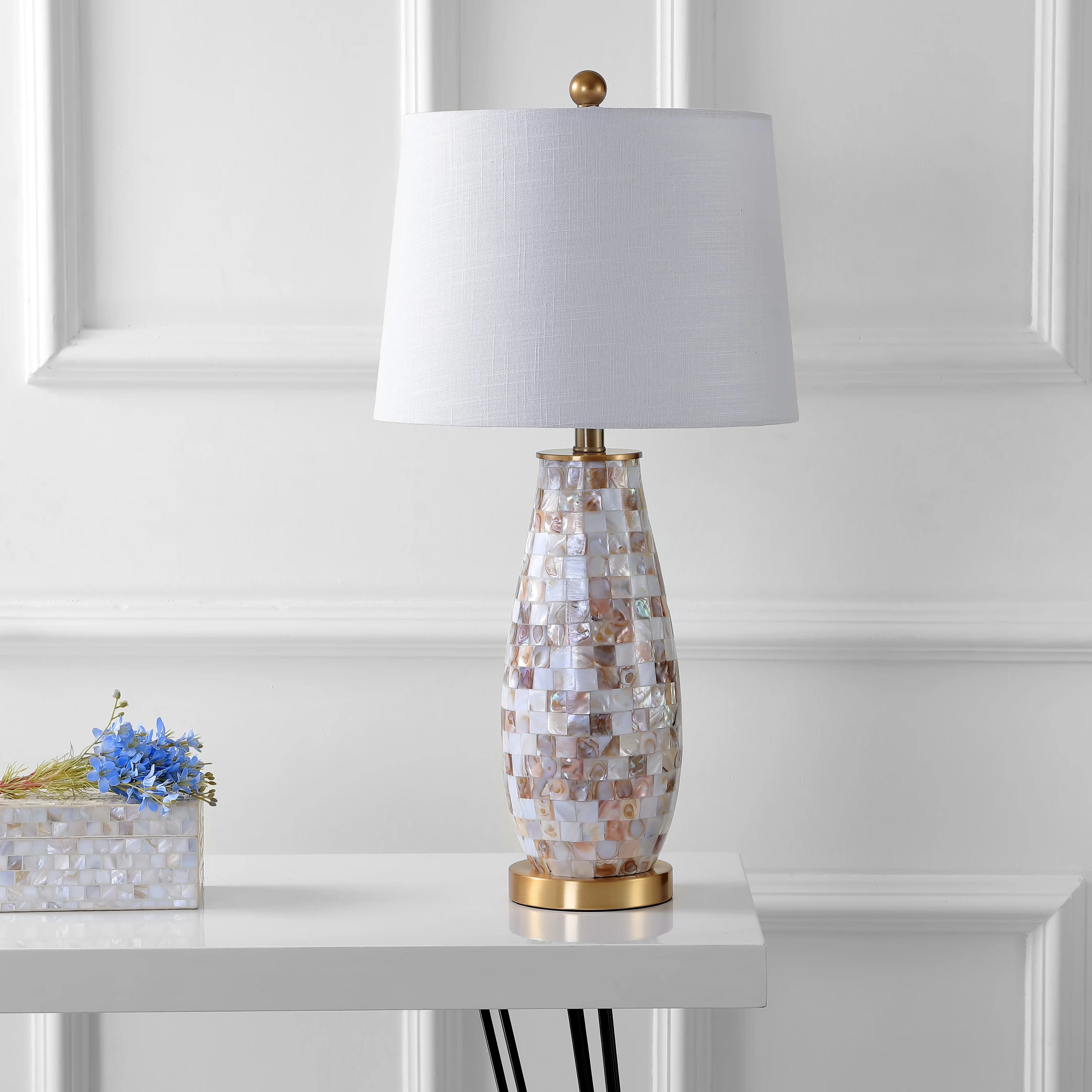 Quality Table Lamp with LED, Energy Efficient, Transitional - Iron White Model 42C504
