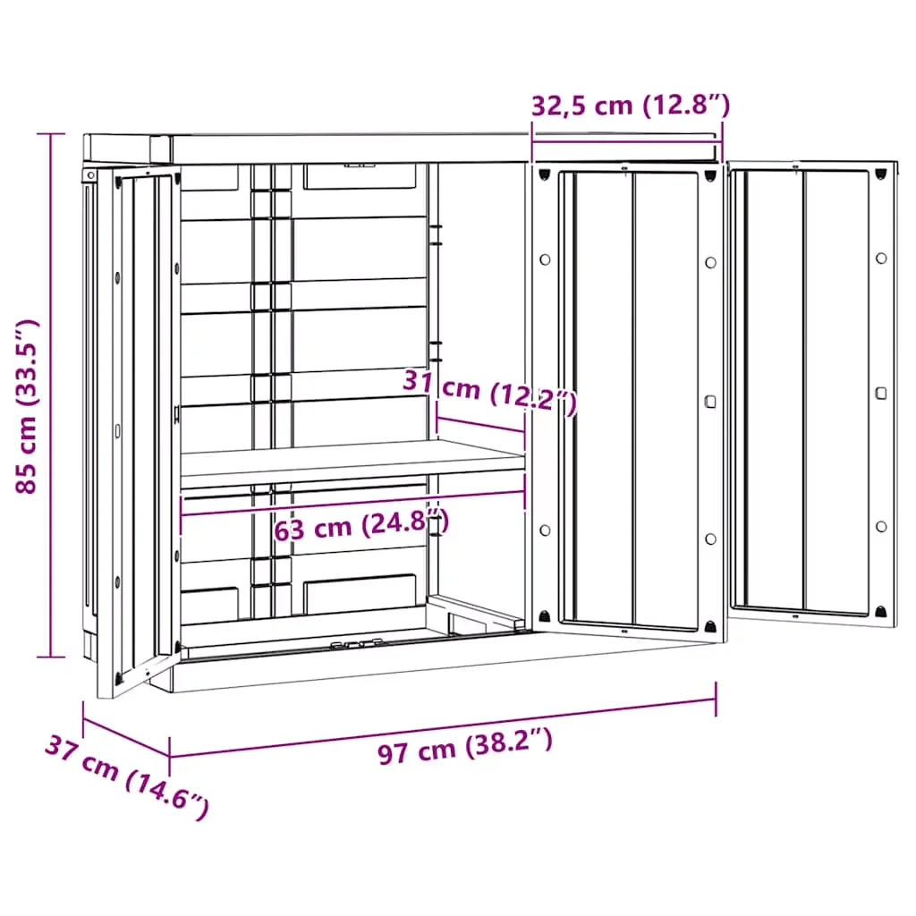 Efficient Garage Storage Supply with Modern, Lockable - Gray Polypropylene (Pp) Model 13948A