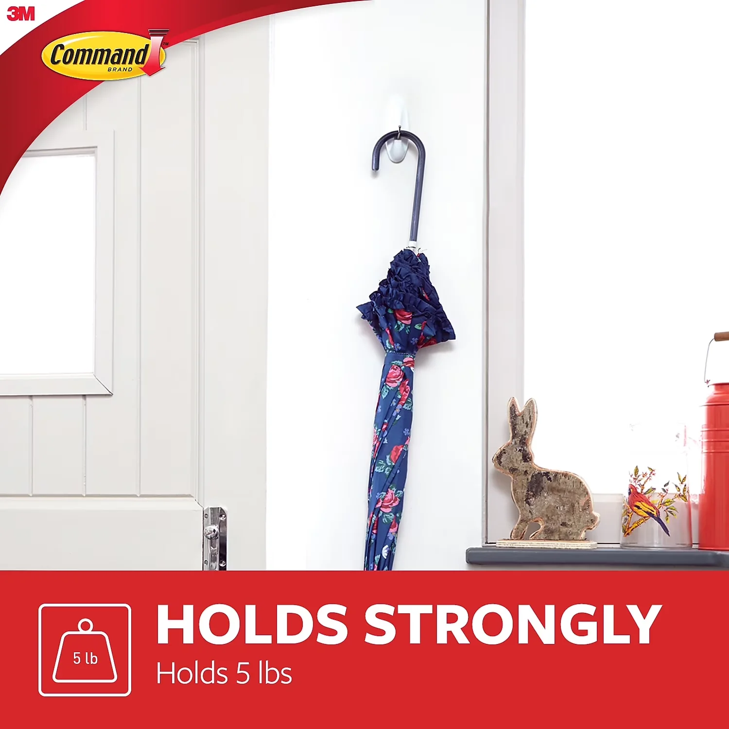 Durable Damage-Free Hanging with Easy-To-Use, Size: Large., Damage-Free Hanging. - Metal White Model 073829
