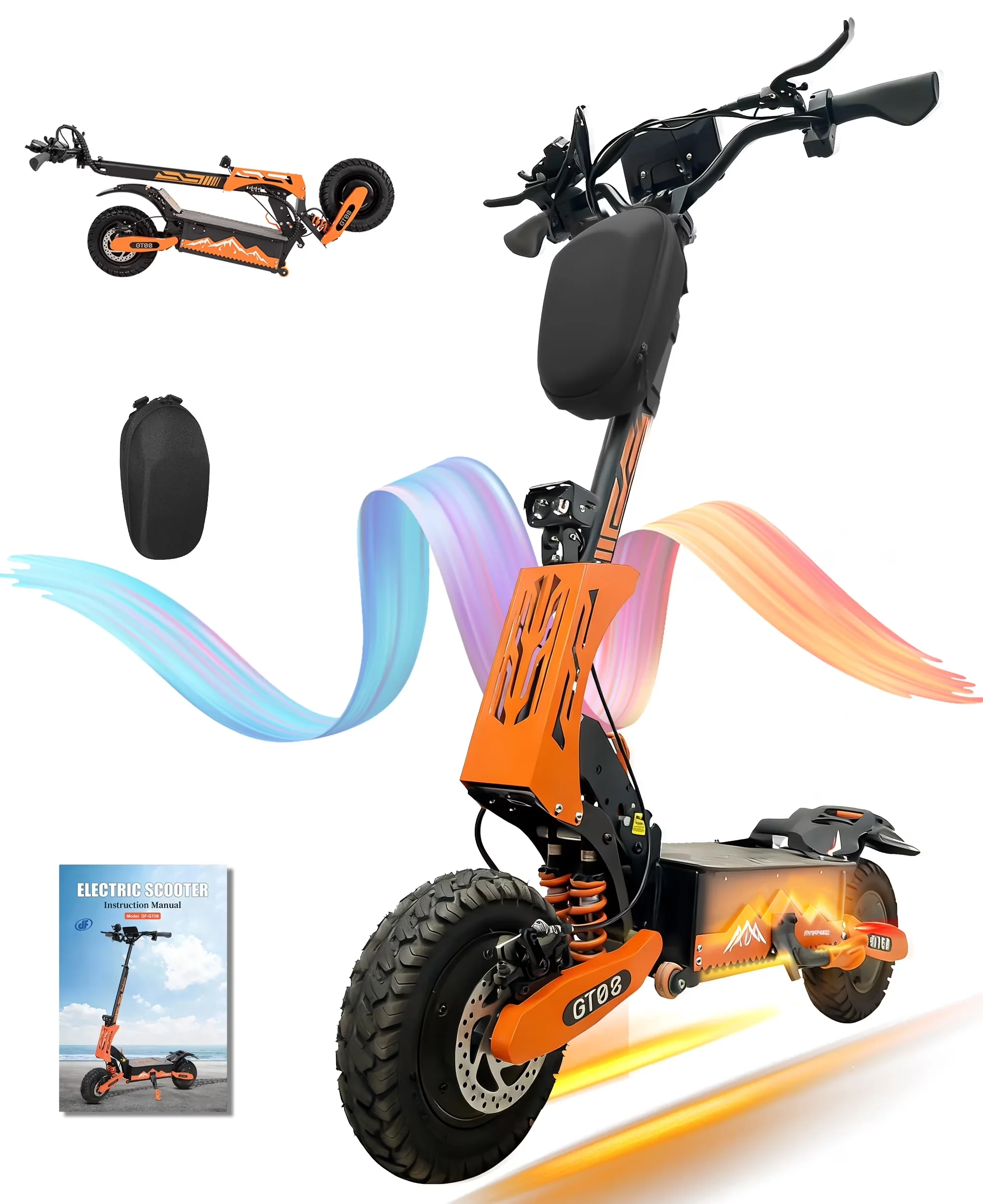 Stylish Scooter with Headlights, Foldable, Portable - Aluminum Alloy + Iron Model 6C787F