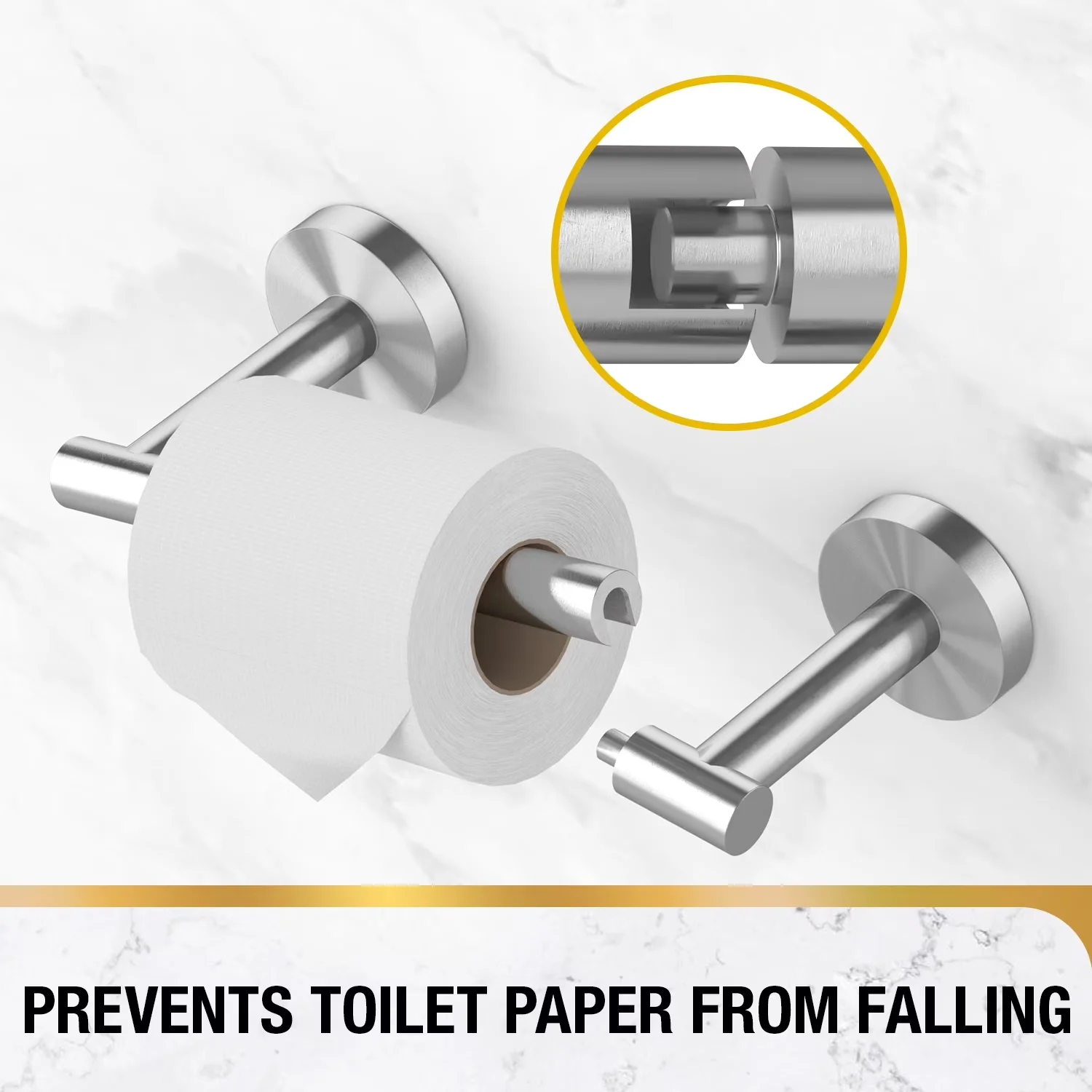 Versatile Plumbing with Modern, Toilet Paper Holder Wall Mount - Stainless Steel, Nickel Model E7395F