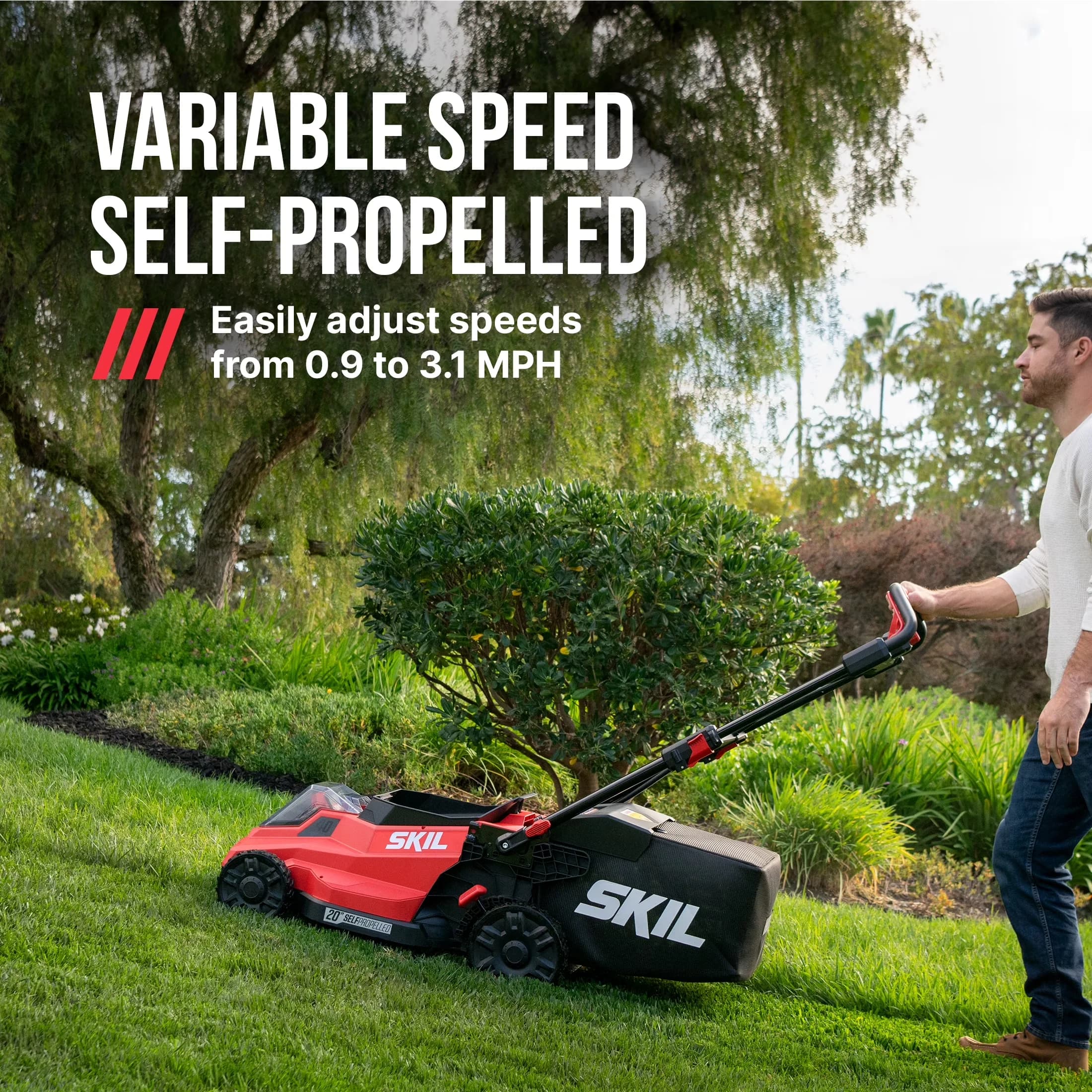 Push Mower Reliable with Battery, 150W, 40V - Red - Heavy Duty Model 56B43F
