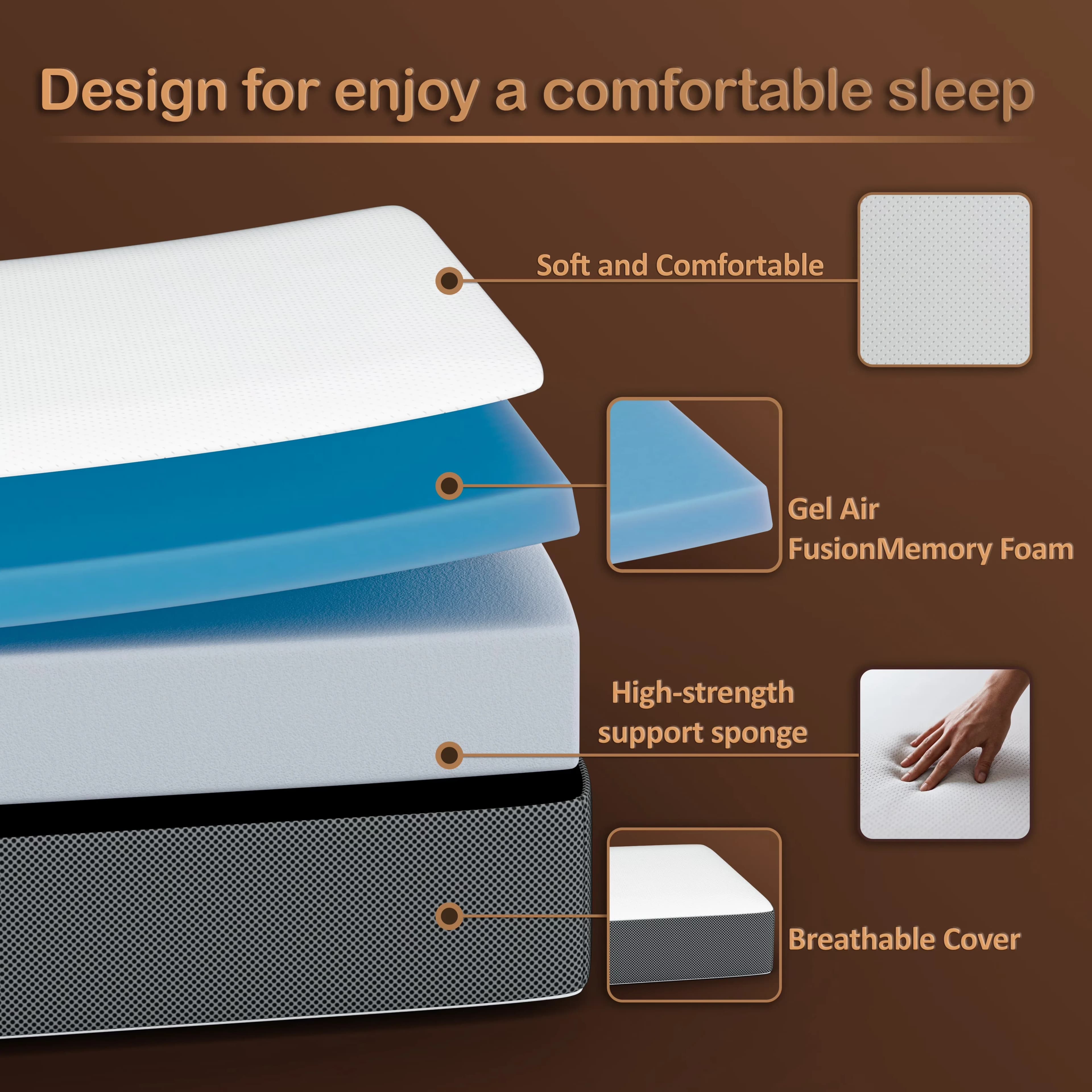 Premium Mattresses Accessory with Tri-Fold, Ultra Soft, Breathable Mesh - Foam White Model 2B76BA
