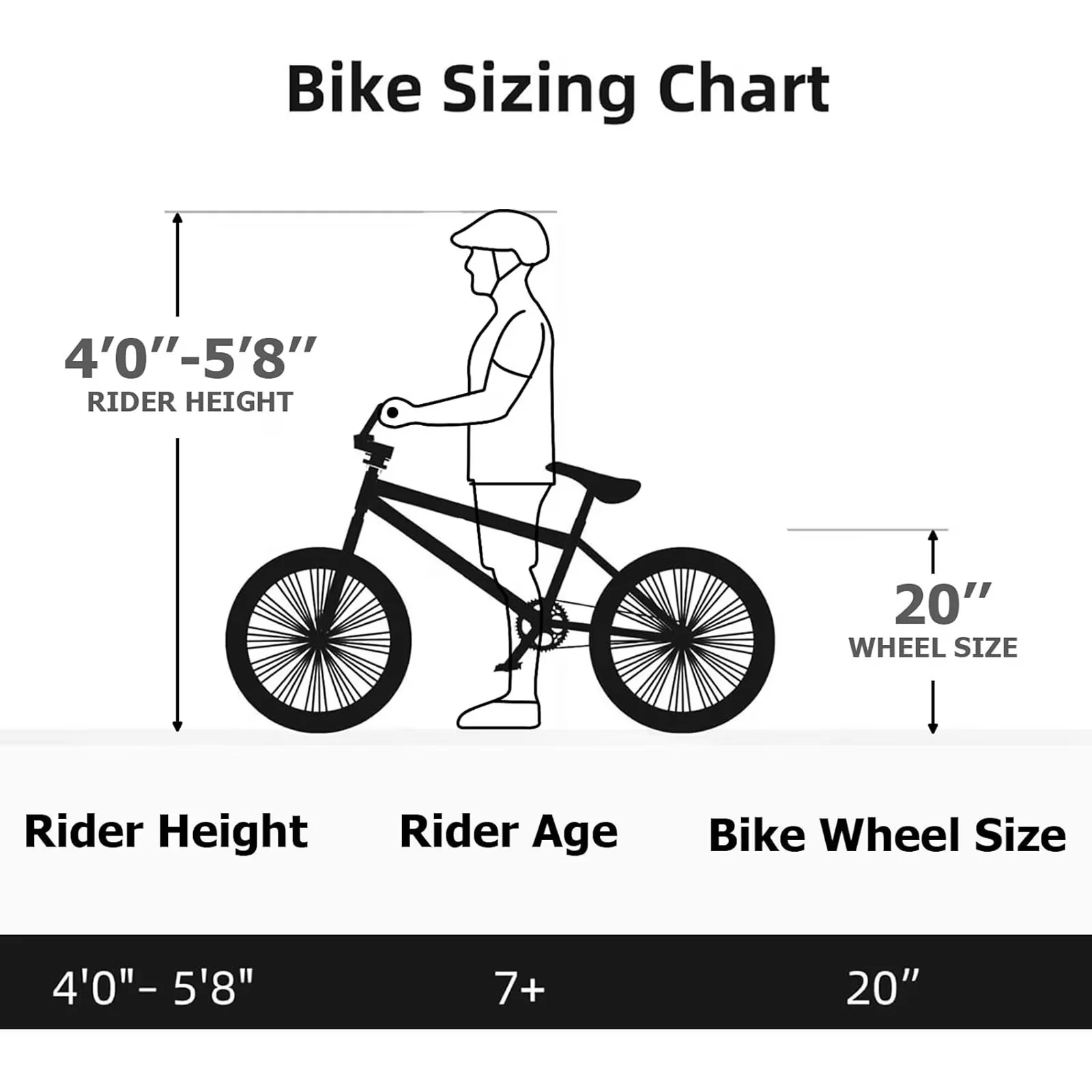 Compact Kids Bike with Adjustable Seat, 4 Pegs - Silver 20 inch - Sleek Profile Model 637926