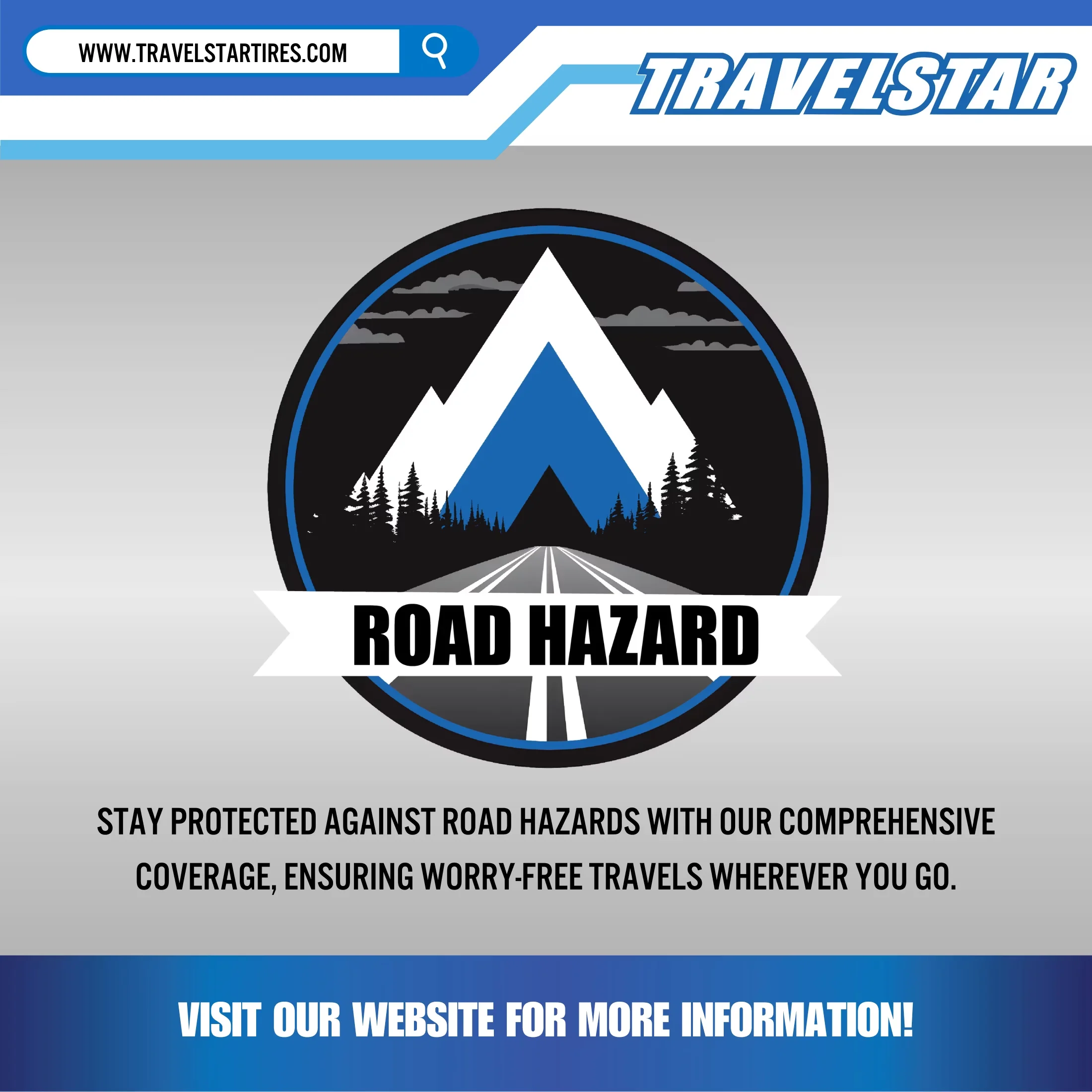 Classic Trailer Tire with Fits Multiple Makes And Models - ST205 - Space-Saving Design Model 5CC2AA
