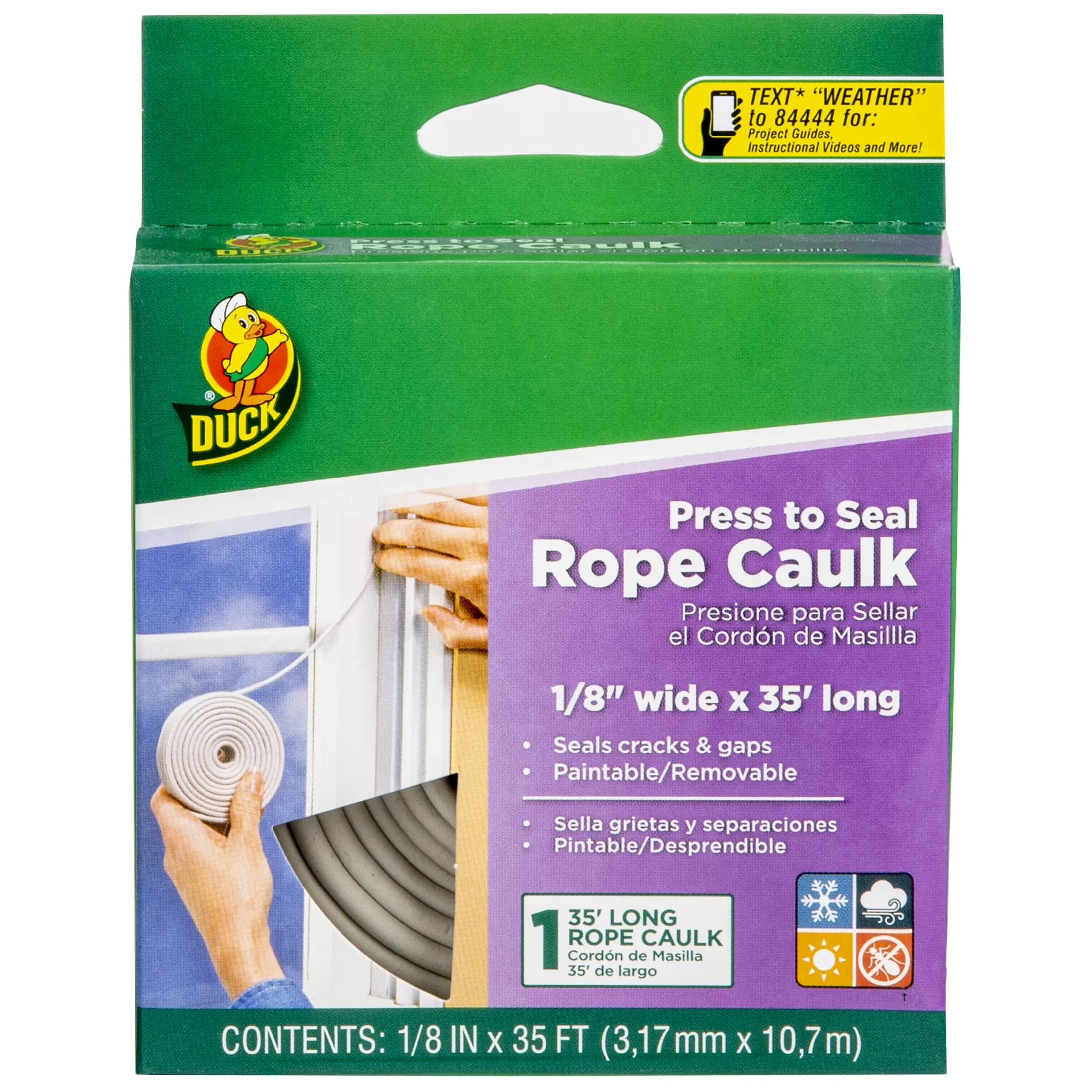 Compact Building Material with Removable, Easy to install, Model Number: 283580 - White .125 in. x 35 ft. Model 01915D