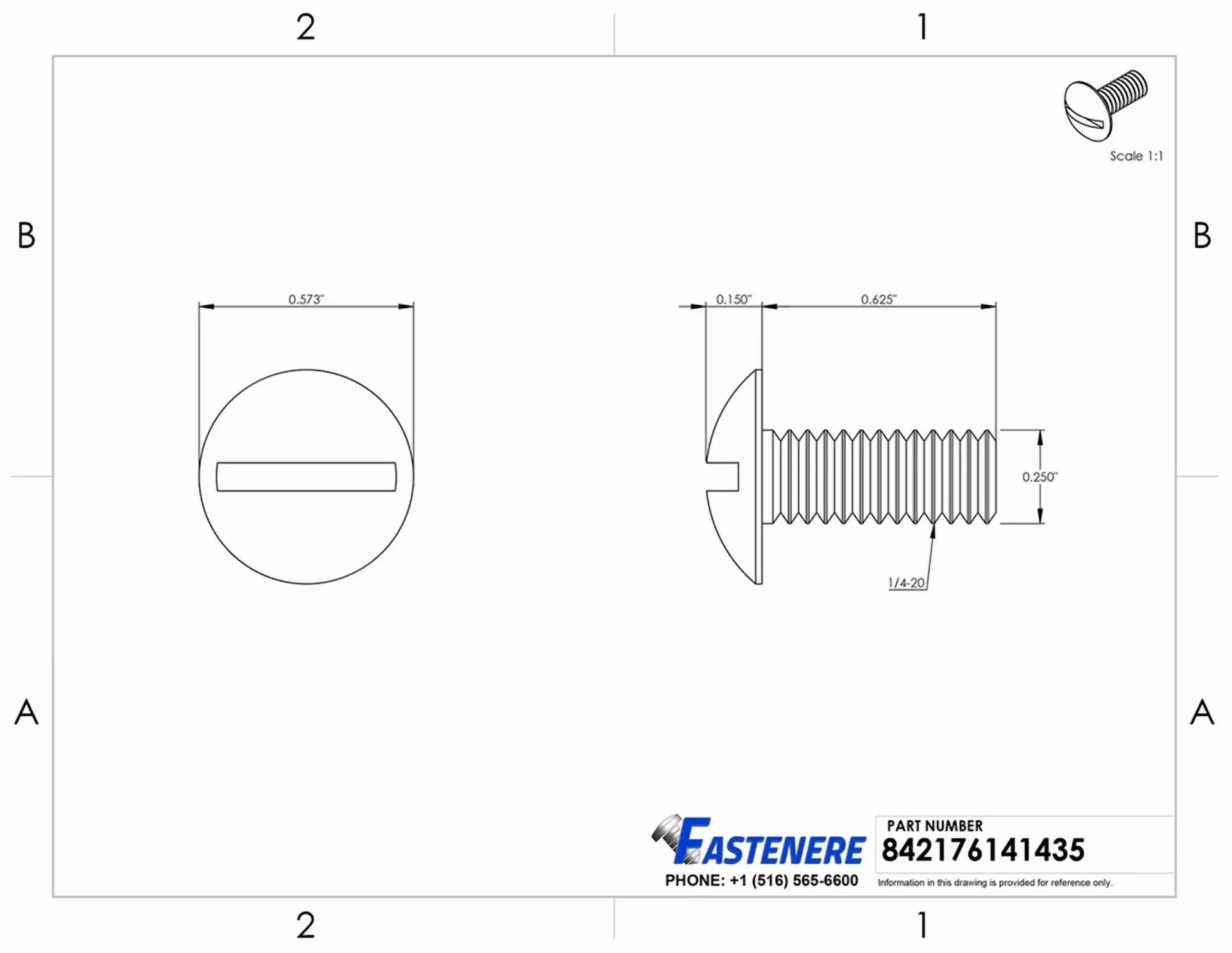Essential Fastener - 4-20 for Multiple Applications Model FA165F