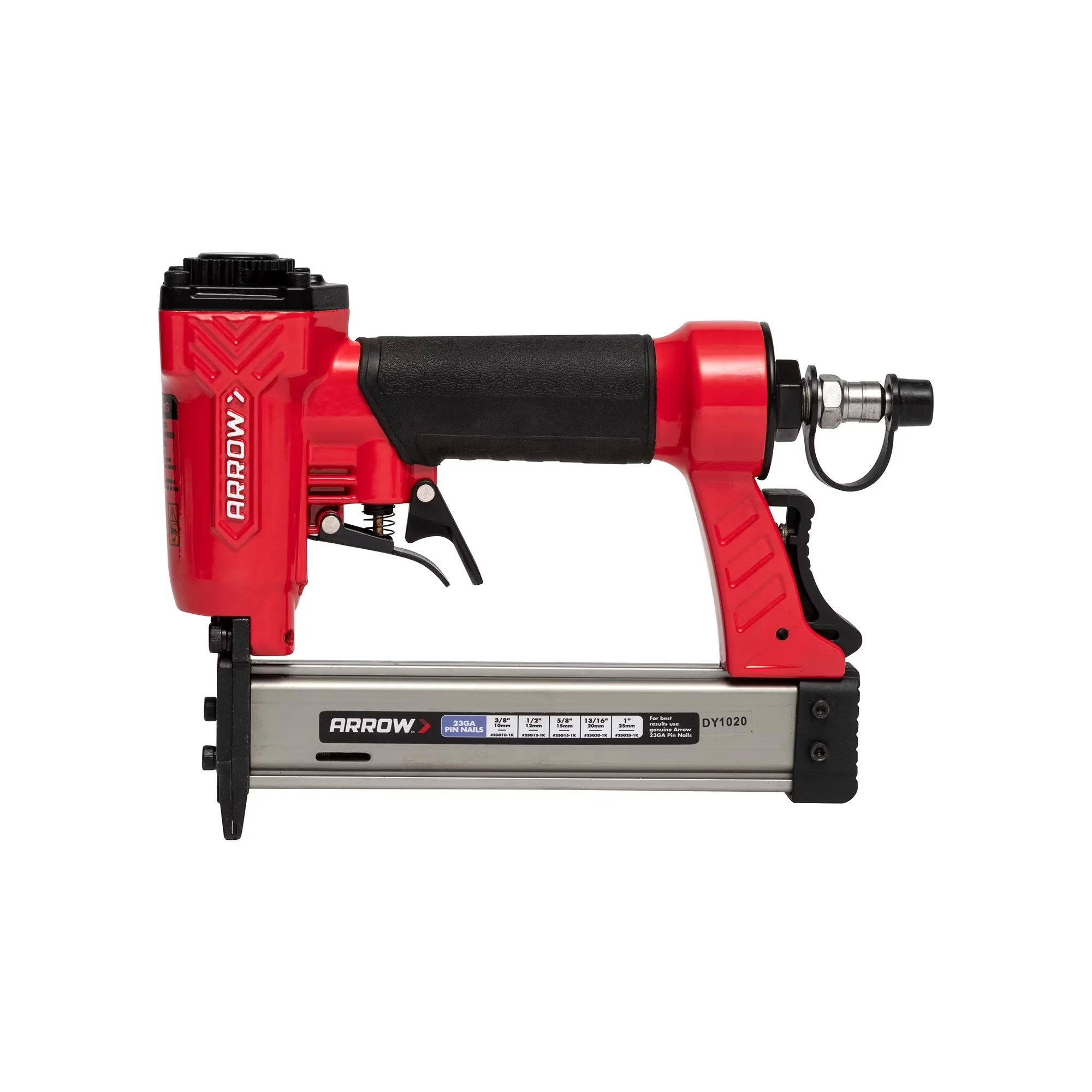 Essential Air Tools Compressor with Lightweight, Adjustable, PT23G Pneumatic Pin Nailer - Red Model D45166