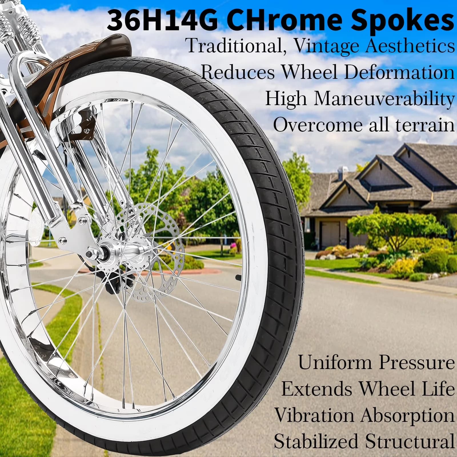 Cruiser Bike Quality with Adjustable Speed, Adjustable Seat Height - Brown Model 8C29AF