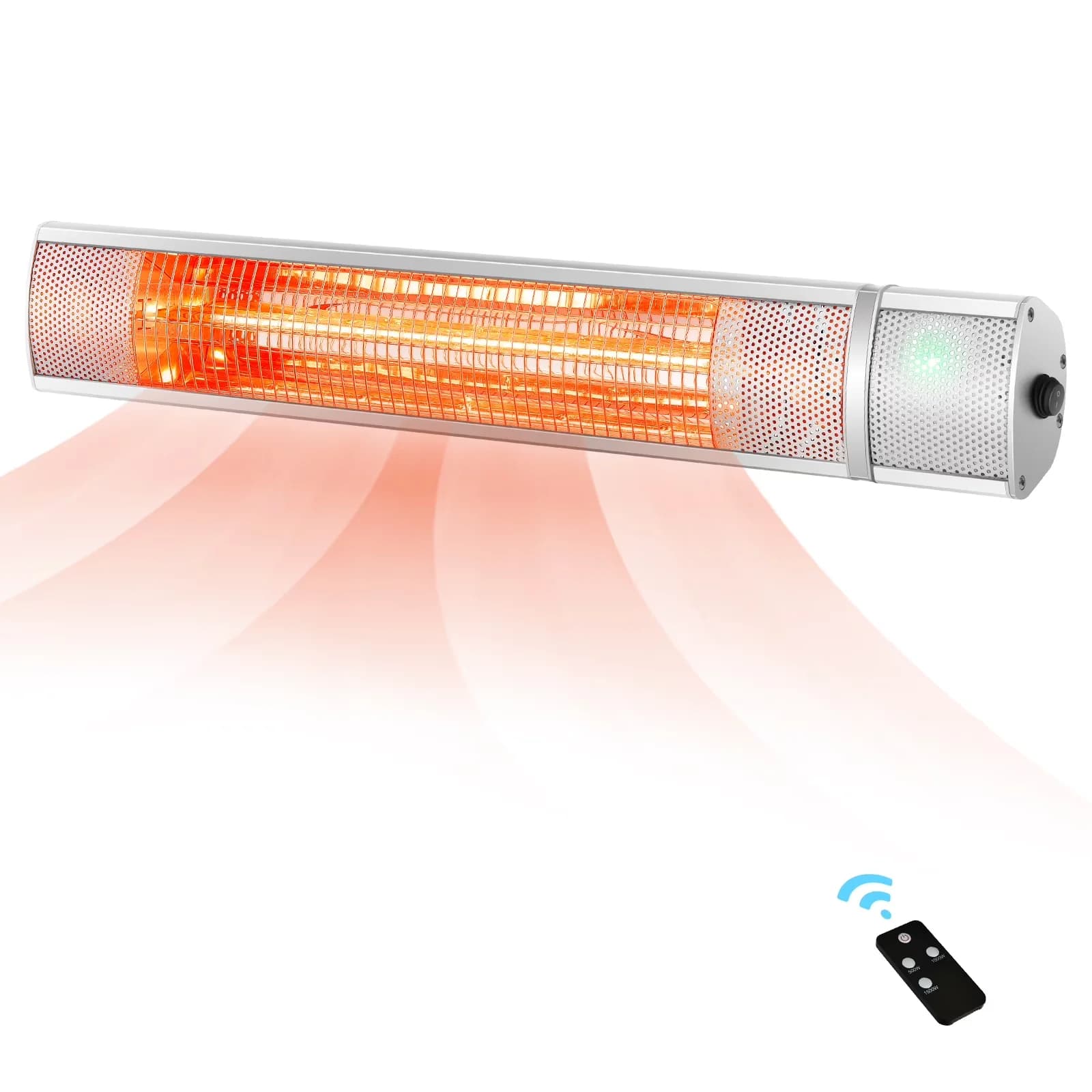 Versatile Outdoor Heating with 750W, Adjustable - Silver - Traditional Style Model 0A230A