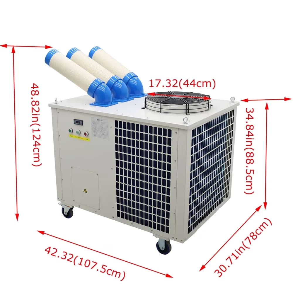 Efficient Air Conditioner with 220V, Self-Diagnostic Technology - White + Blue Model 54C345