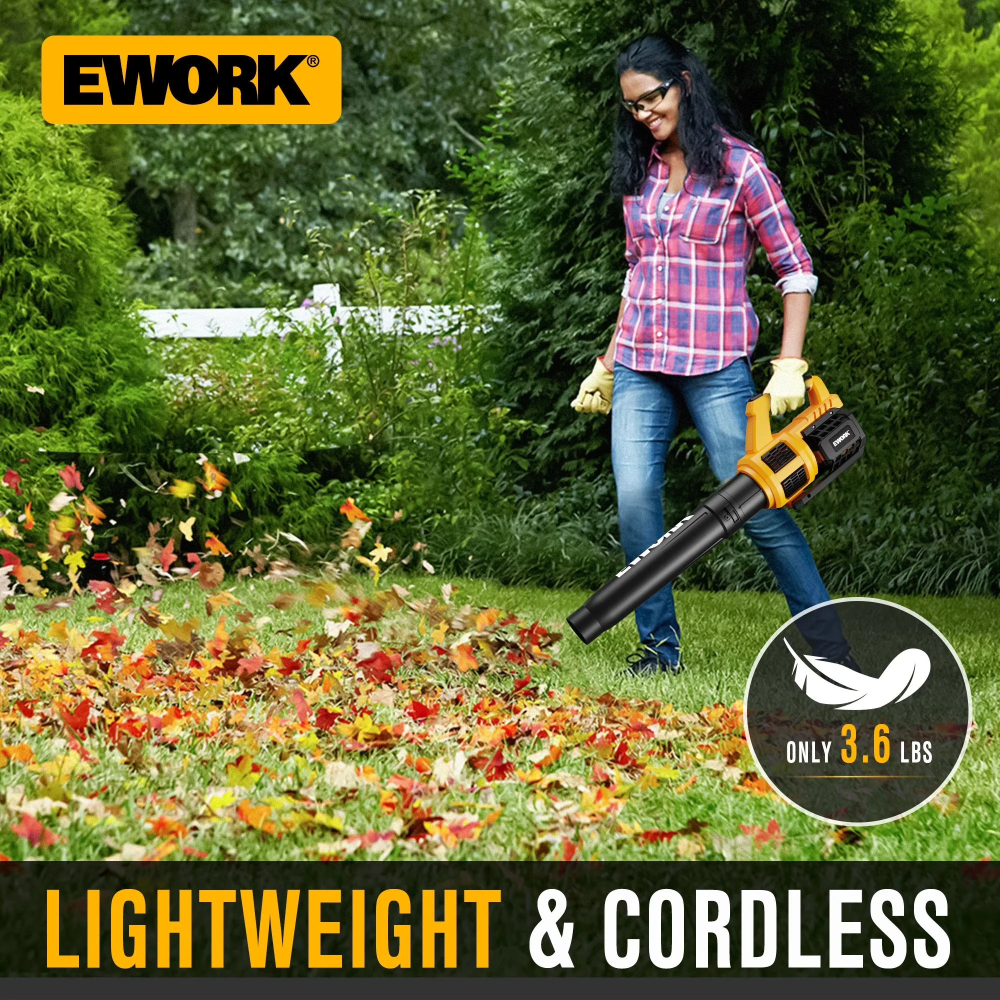 Quality Leaf Blower with Battery, 20V, Maximum Speed 150 Miles per Hour - Model 737E59
