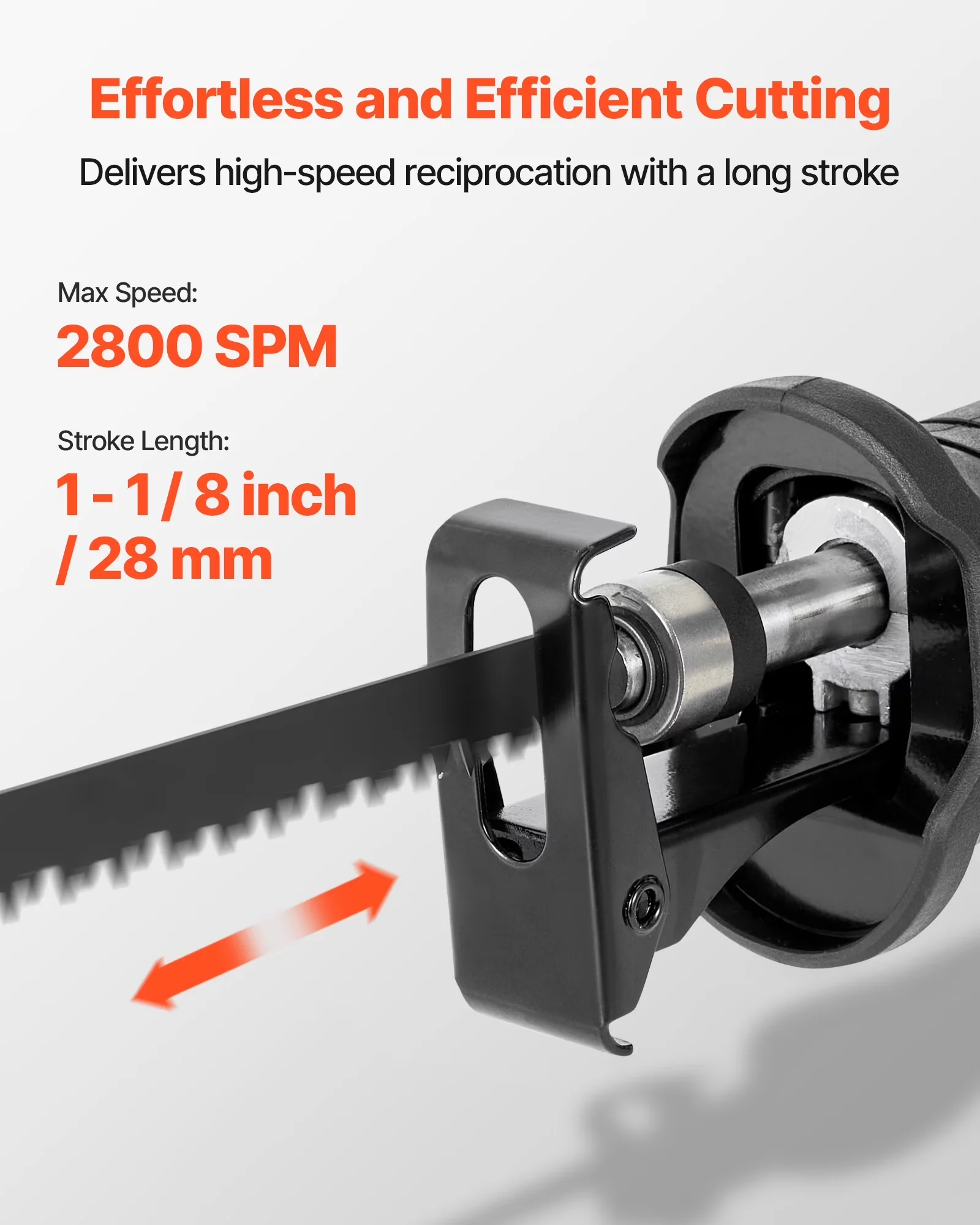 Stylish Power Saw with Variable Speed, Easy Storage, Corded Reciprocating - Model 14B641