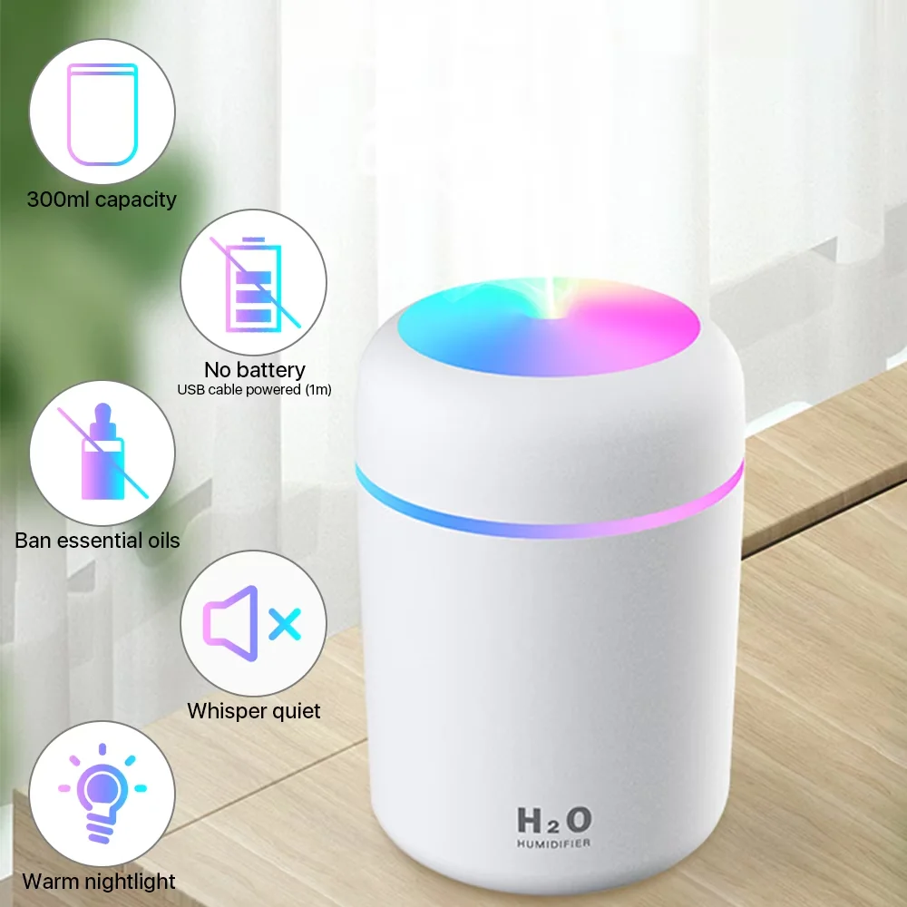 Humidifier Modern with Automatic Shut-Off, Oil Diffuser - White Room - Built to Last Model 472534