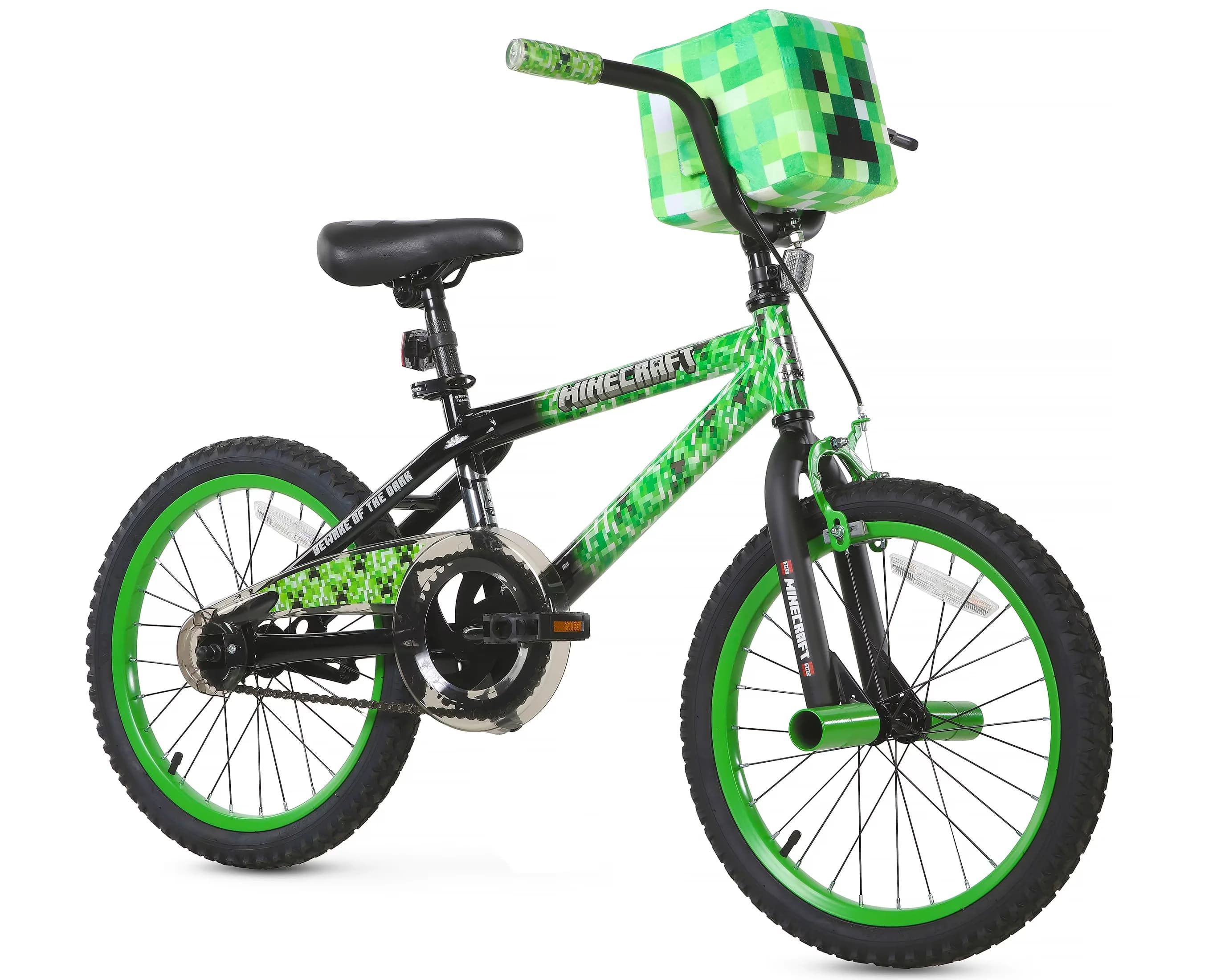 Kids Bike Essential with Adjustable Seat, Adjustable and Removable Training Wheels - Green Model 54A431