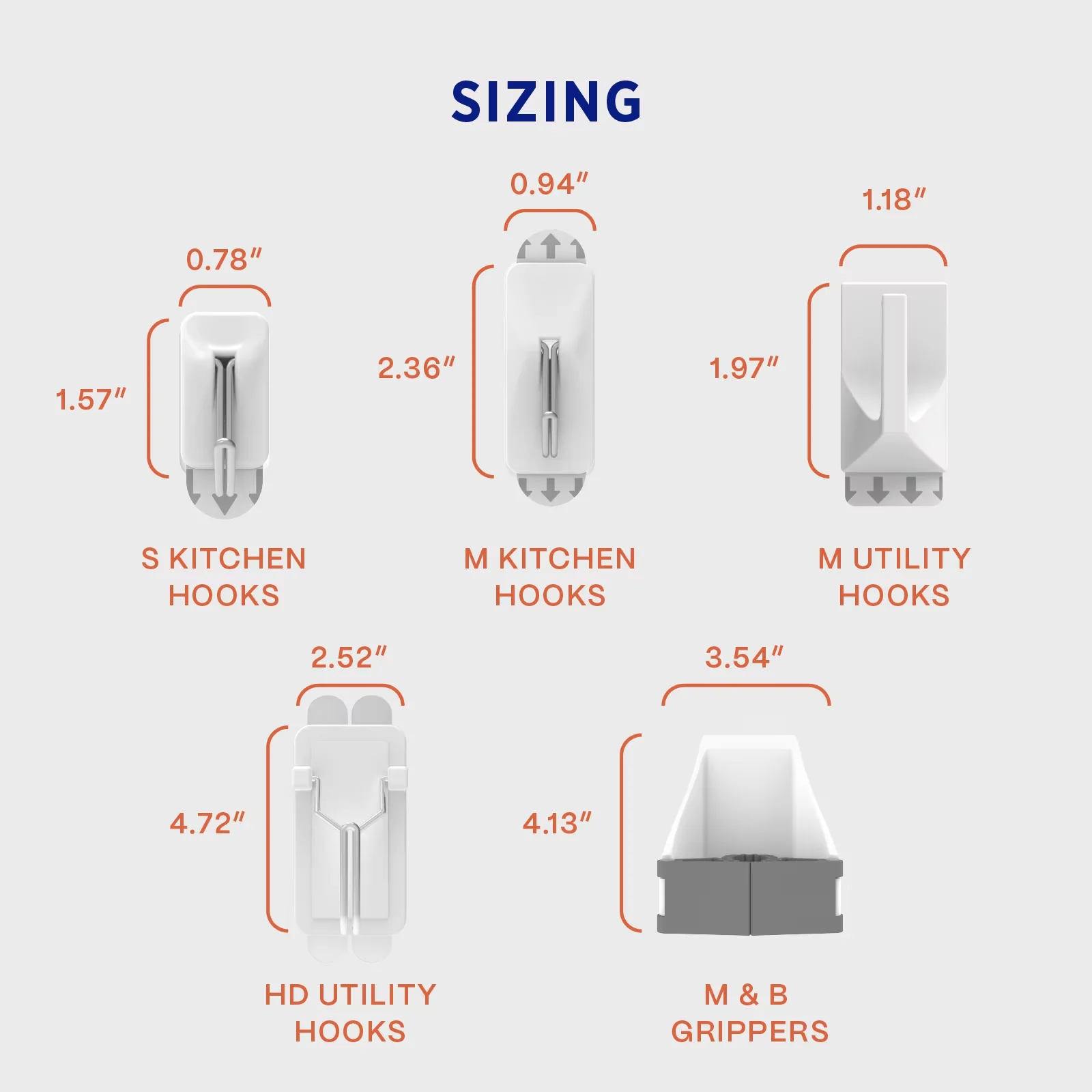 Premium Damage-Free Hanging with Easy-To-Use, Assorted Pieces, Easy Installation - Plastic White for Kitchen, Home Model 4DBF7B
