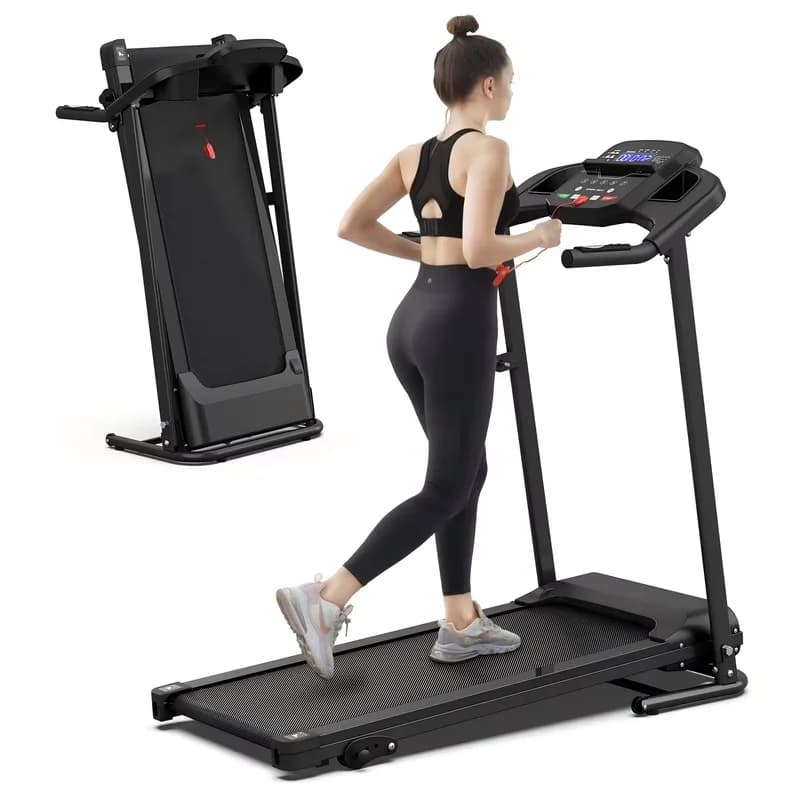 Home Gym Efficient with Foldable, Folding Treadmill, Compact Running Machine - Steel Alloy for Home Model 82C628