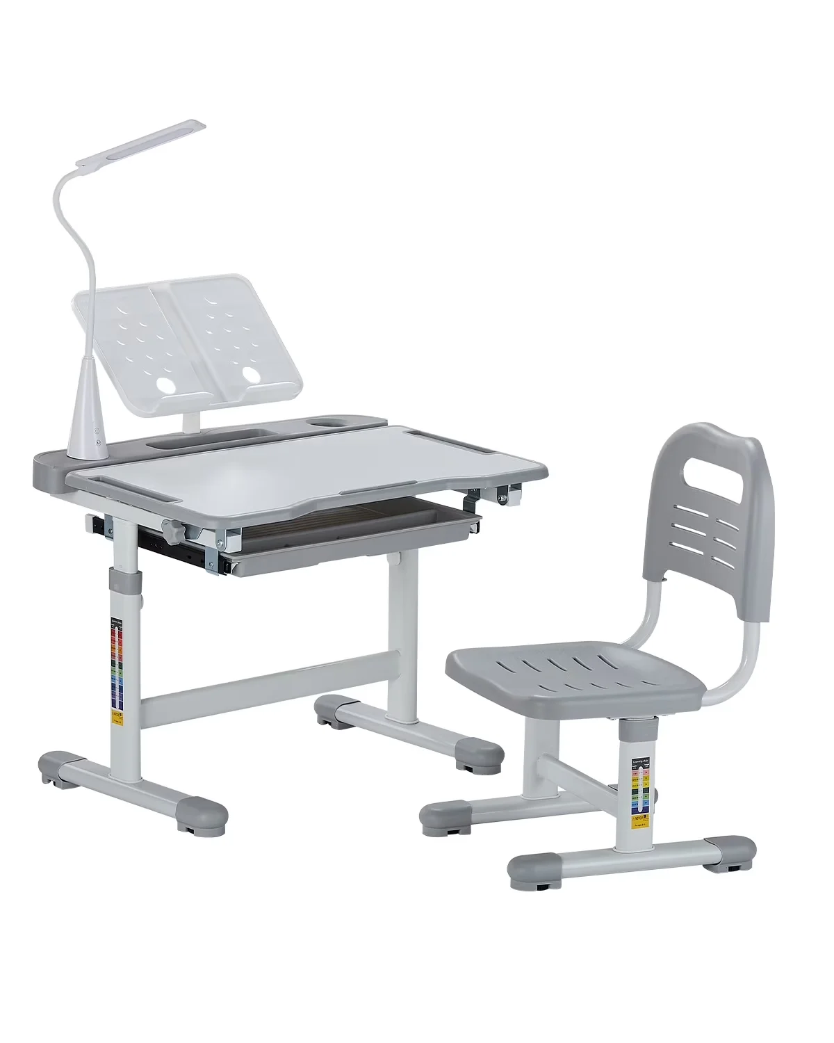 Lamp Set Quality with Learning Table and Chair, Required Assembly Yes, Kids Study Desk and Chair - Model 27CDDD