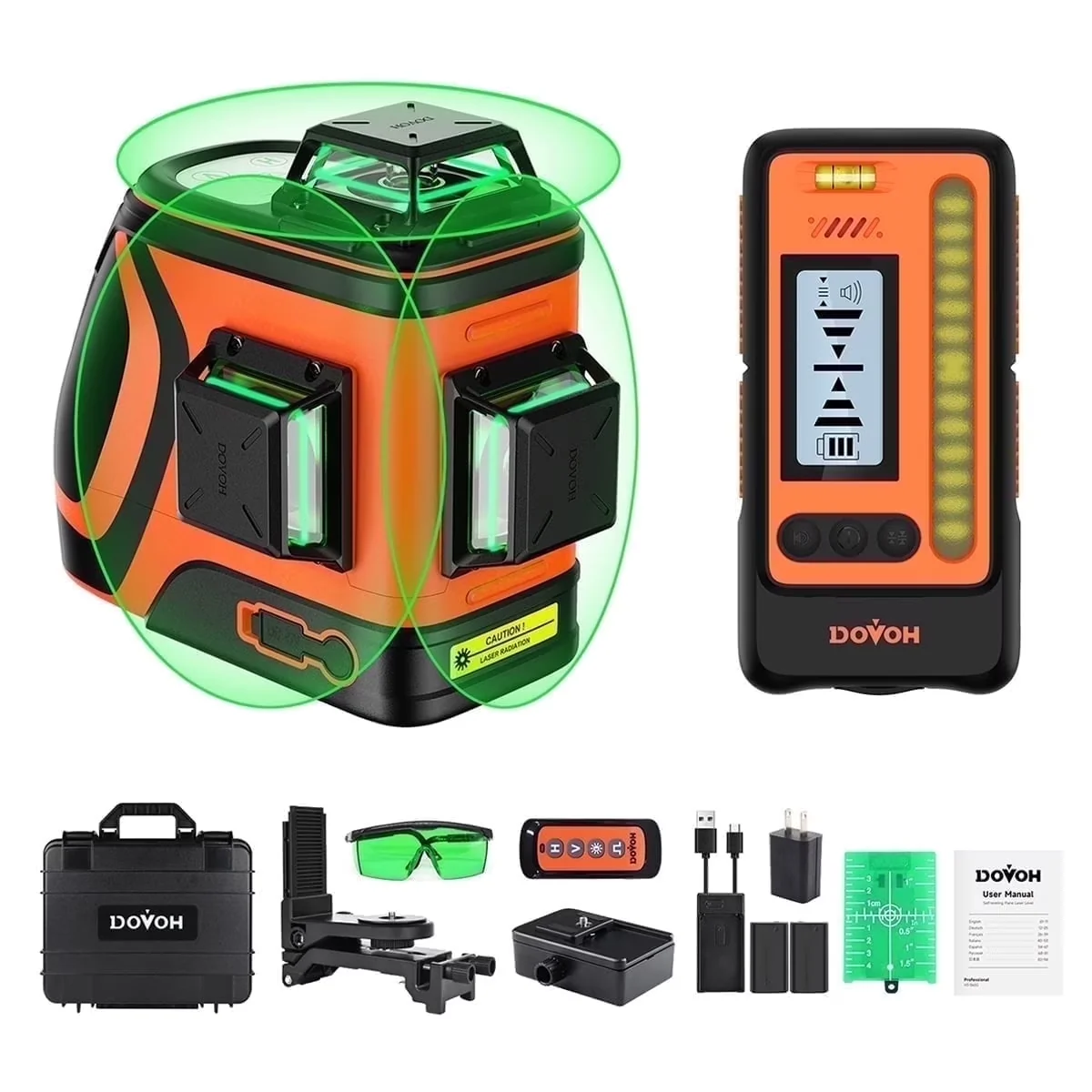 Measuring Layout Efficient with Battery, Different Modes - Rubber, Platic Orange Model 3740B1
