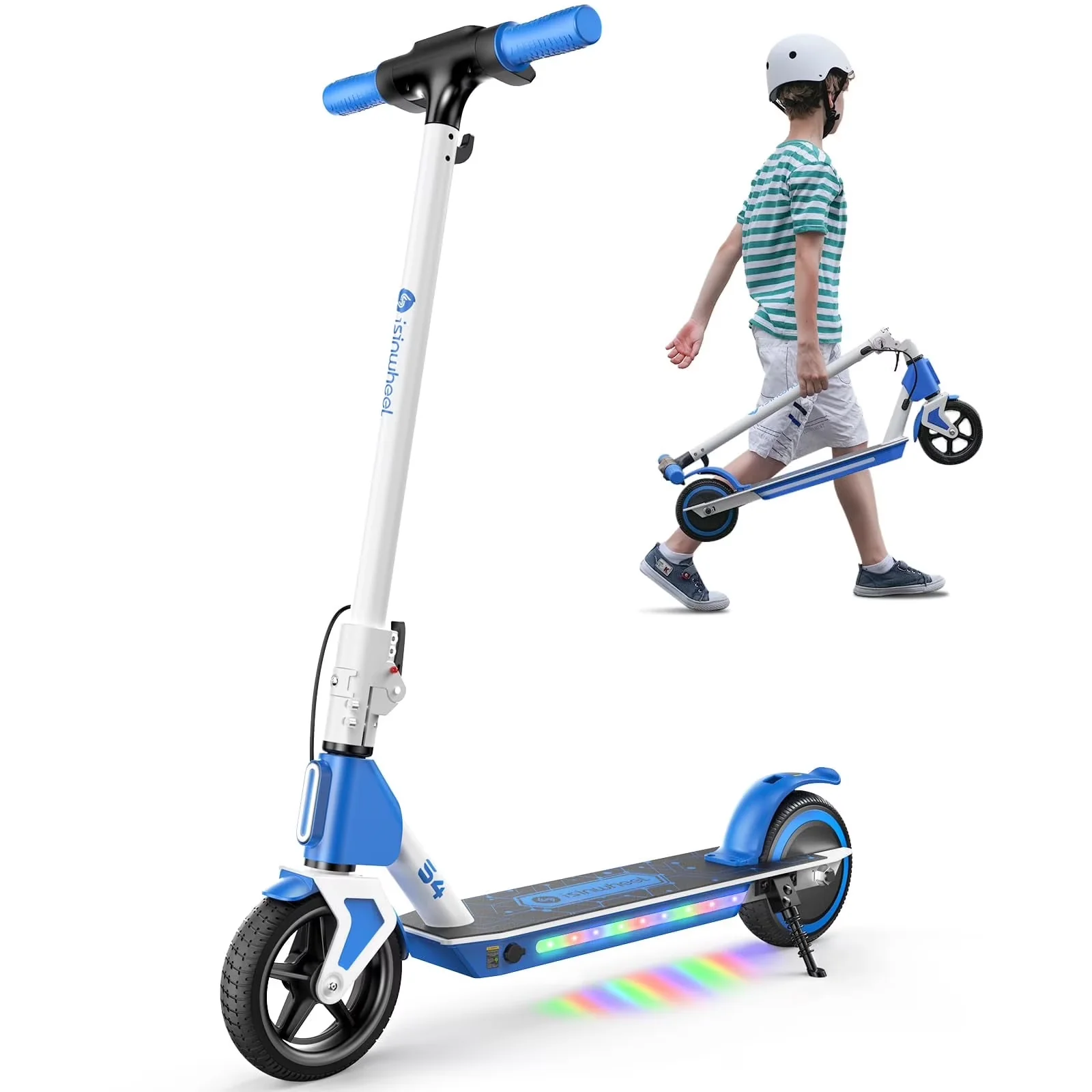 Scooter Professional with LED, 200W, 200W Kid Electric - Aluminum Blue Model AA1986