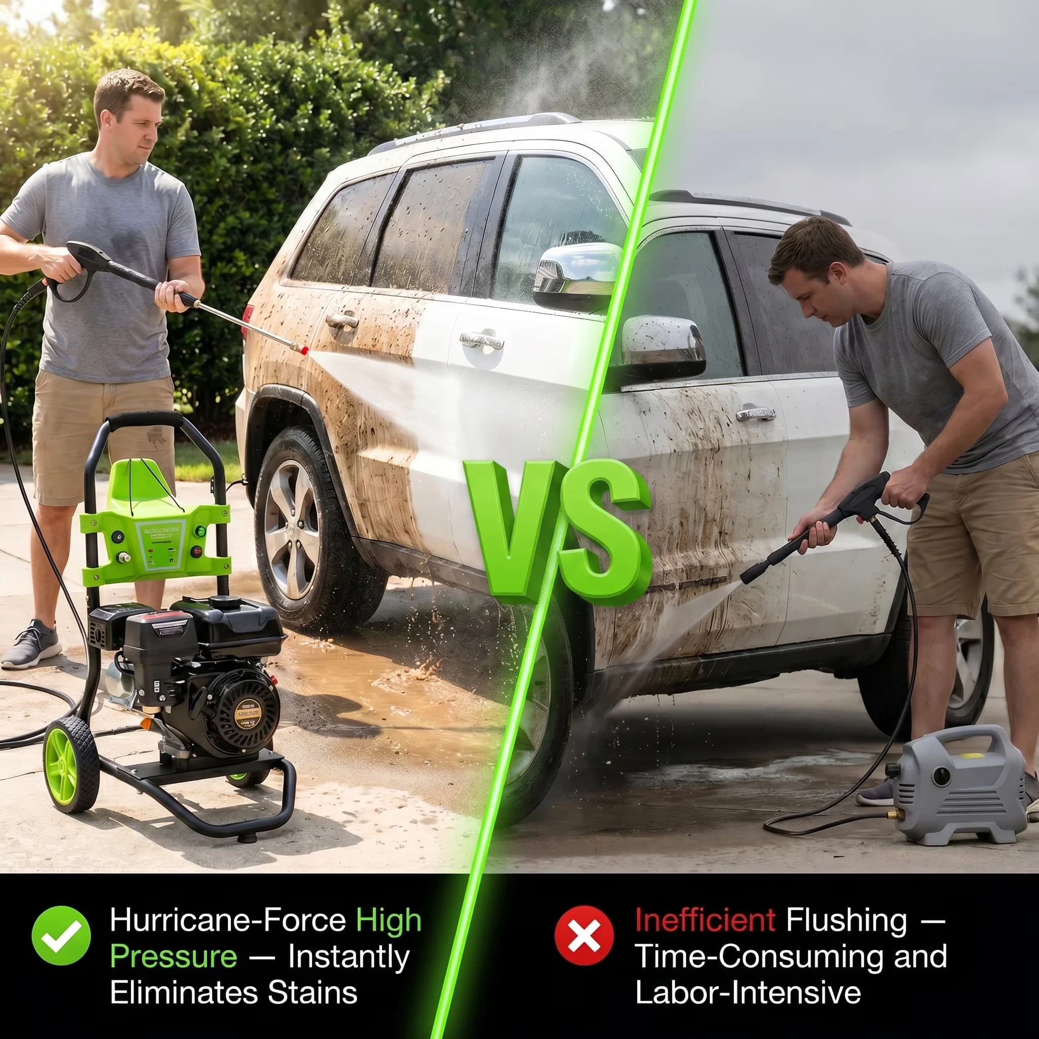 Pressure Washer Reliable with Quick Connect Tips, 1L Soap Tank & 5 Nozzles - Model 1BCA6C
