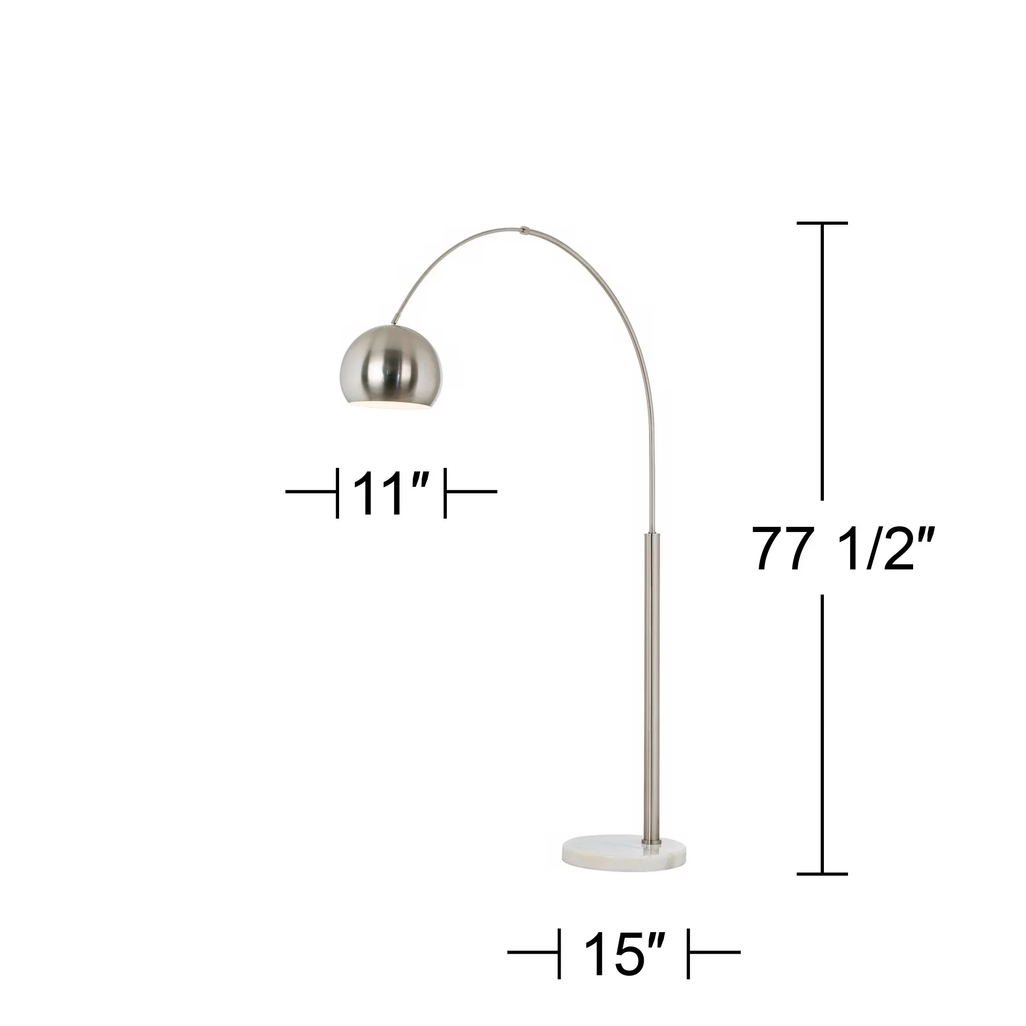 Professional Floor Lamp with LED, Transitional - Silver Metal 1/2 - Satisfaction Guaranteed Model 274F19