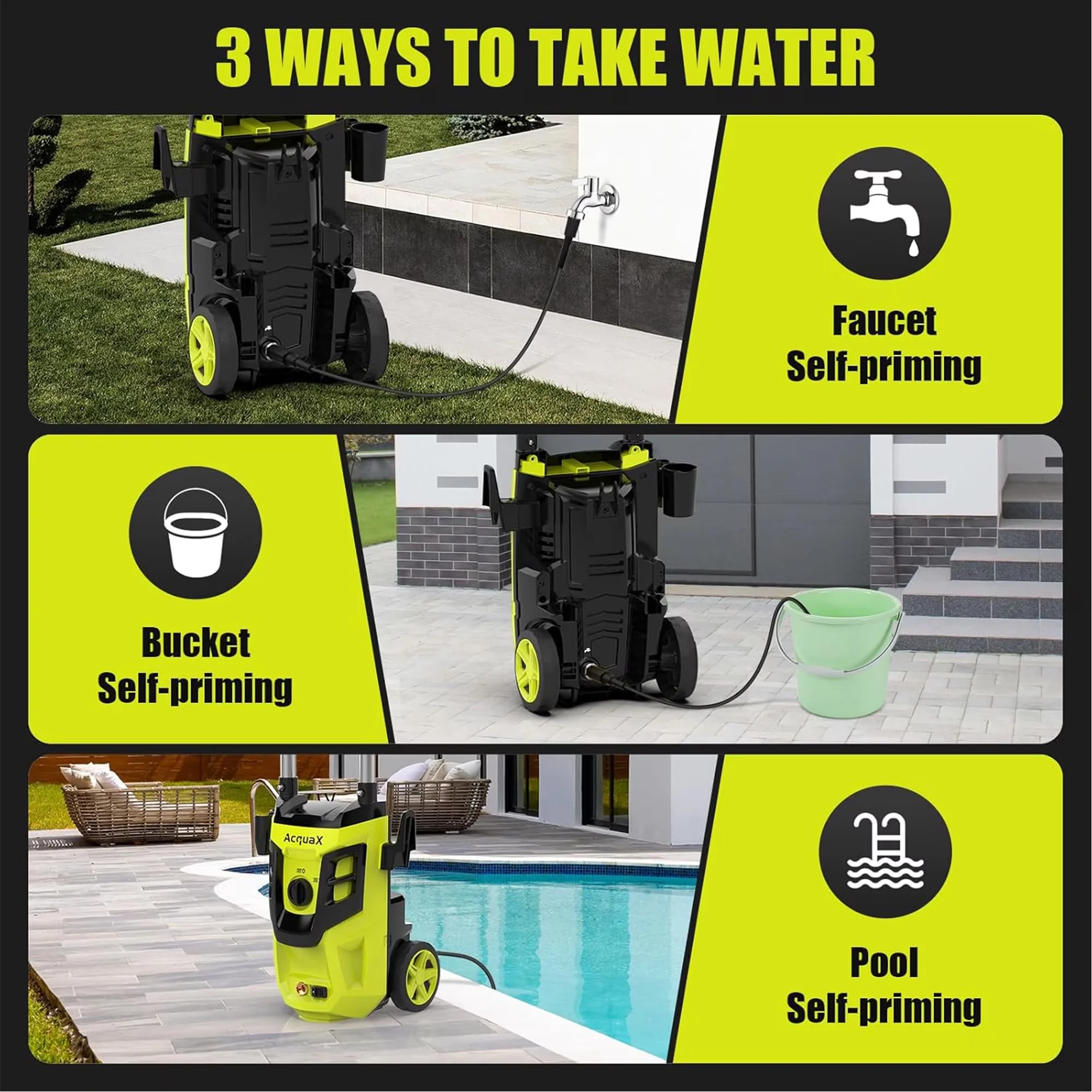 Classic Pressure Washer with Quick Connect Tips, Item Weight:17.64 Pounds, 4 Nozzles - Model 69E8F0