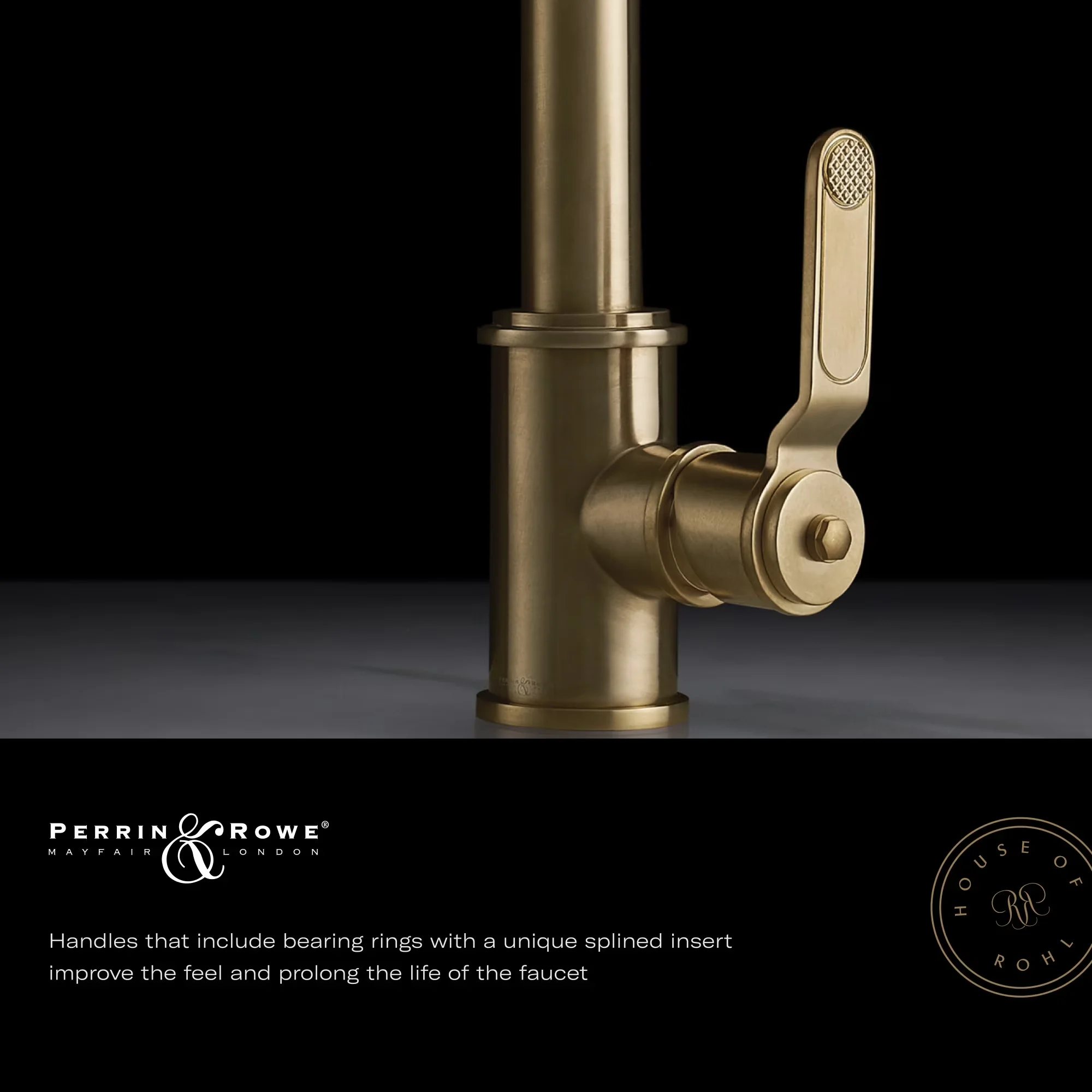 Kitchen Renovation Essential with Retractable, 1 3/4” max installation deck depth, Brass construction - Brass, Metal, Ceramic, Nylon... Model 0A2CDD