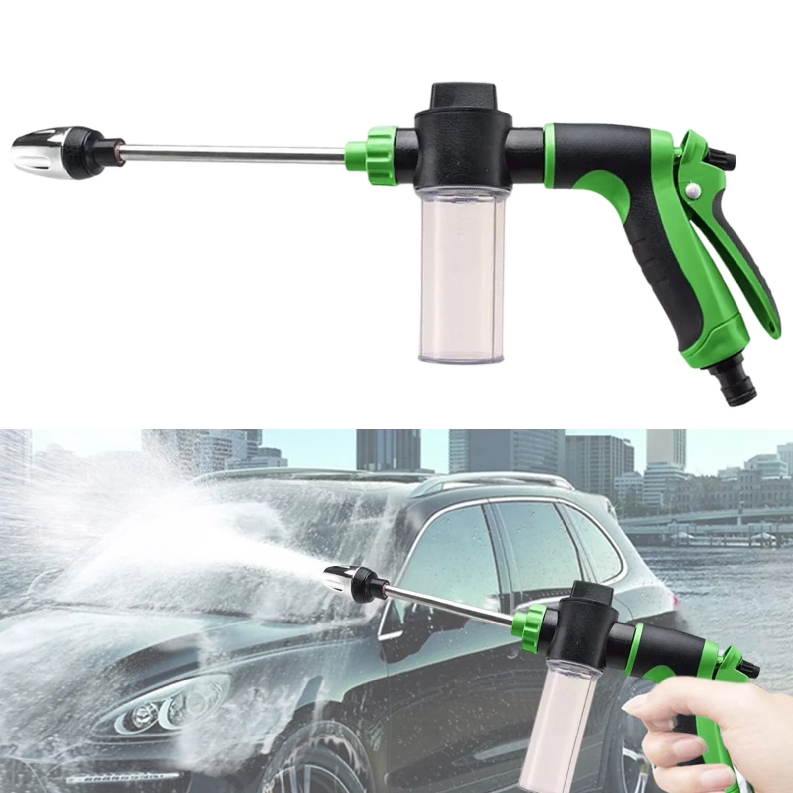 Sleek Pressure Washer with Kink Free Hose, Portable, High Water Gun for Car - Model 59AE71