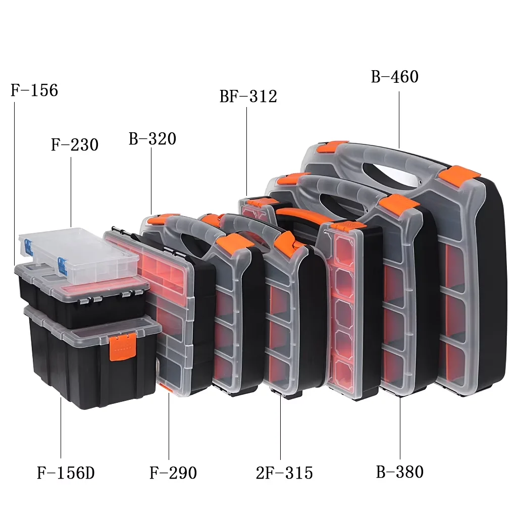 Stylish Toolstorage with Storage, No more worry about losing parts. - Black Plastic Model 979FCE