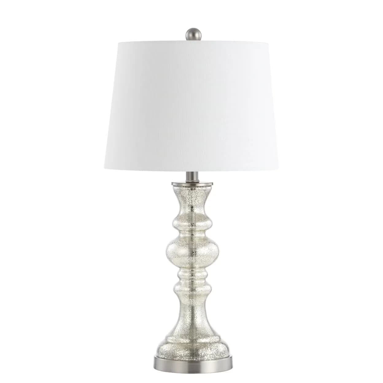 Lamp Set Premium with LED, Farmhouse, Ephraim Antique 28.5 in. H Table - Wood Brown Model DF4D65