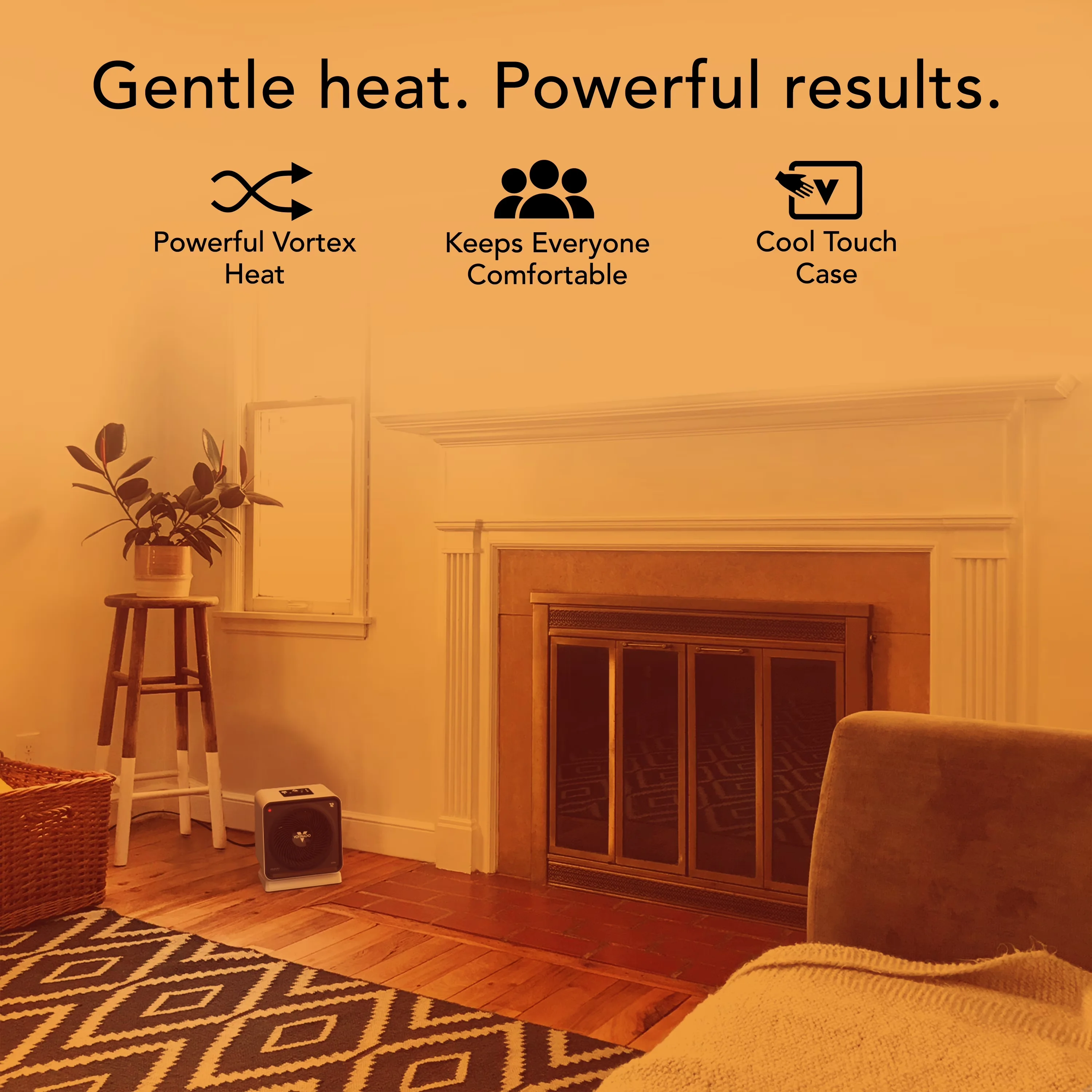 Professional Portable And Electric Space Heater with LED, Adjustable - Clear Model 46A0B7
