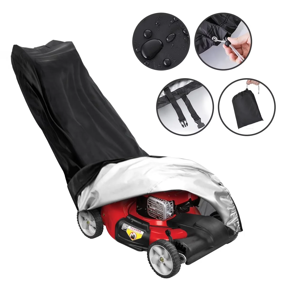 Riding Lawn Mower Compact with Anti Uv Cover, Dimensions: 75" x 26" x 43" - Black 75" x 26" Model F791CC