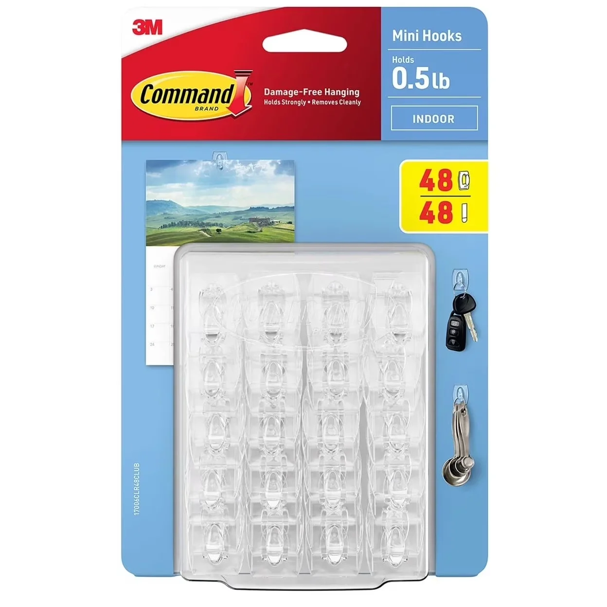 Innovative Damage-Free Hanging with Reusable, Ship From Zip Code: 78620, Width (in.): 2 - Multicolor Plastic Model 4A8D9B